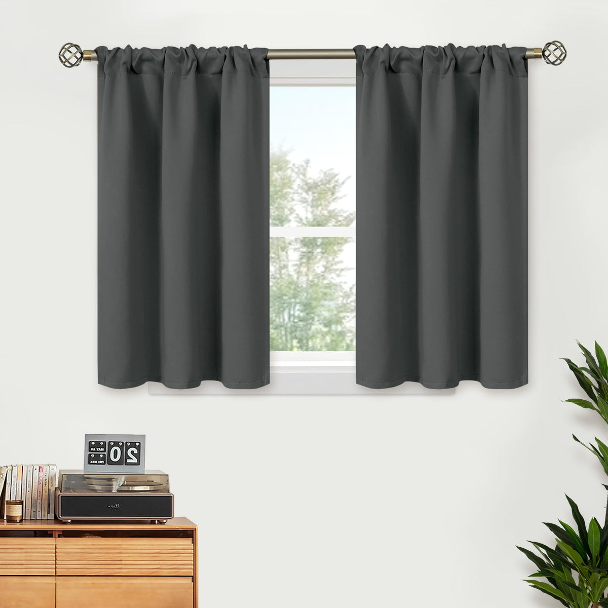 Kitchen Curtains 36 Inch Length (2 Count)