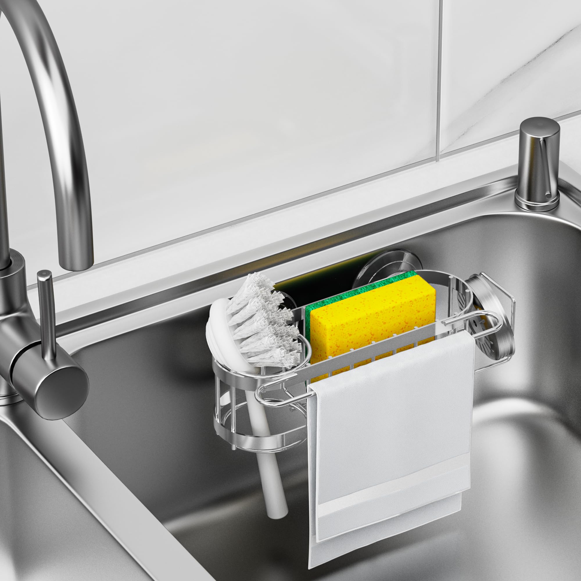 Kitchen Sink Caddy Sponge Holder in The Sink