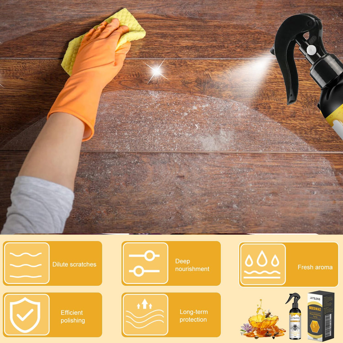 2Pcs Natural Beeswax Care Spray & Restorer - ModHome Supplies