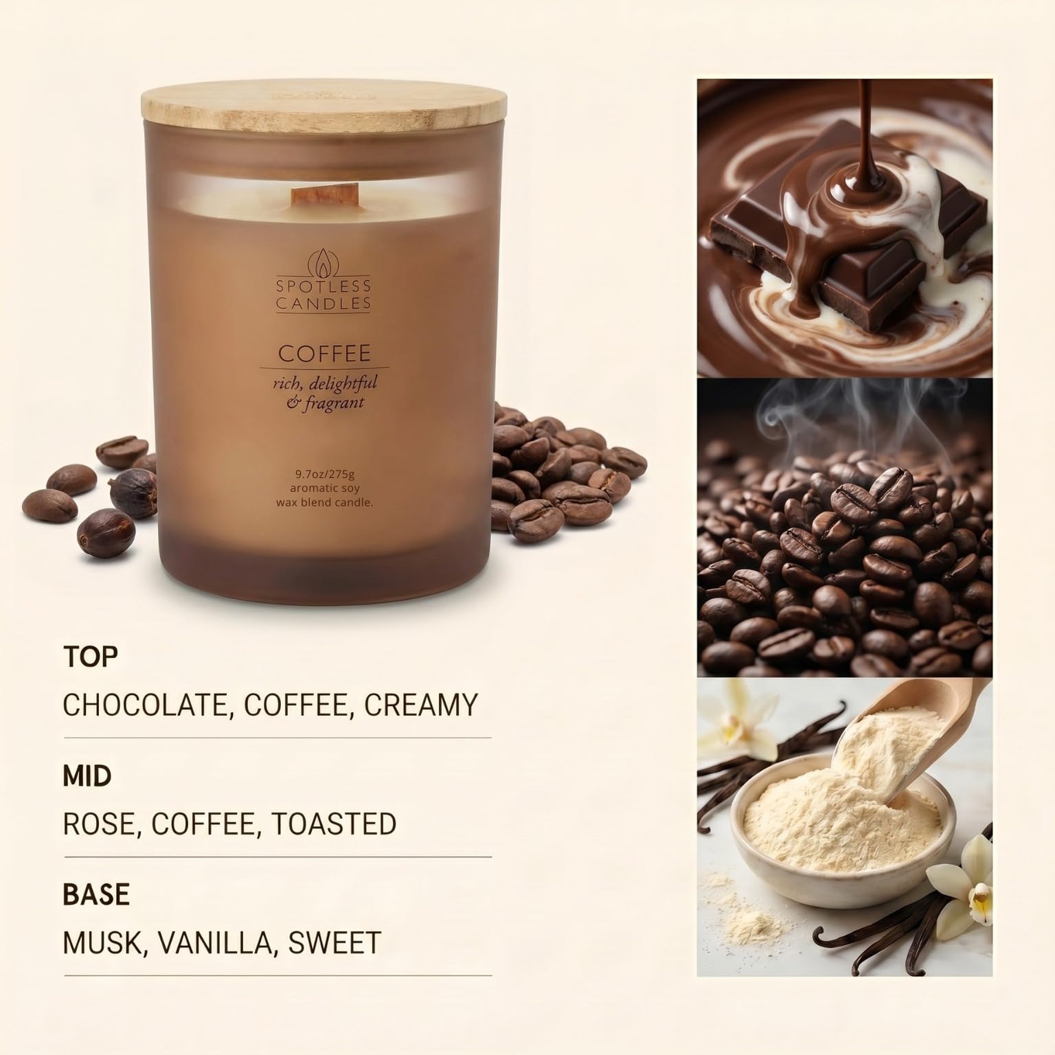 Coffee Candle; 9.7oz (9.7 Ounce)