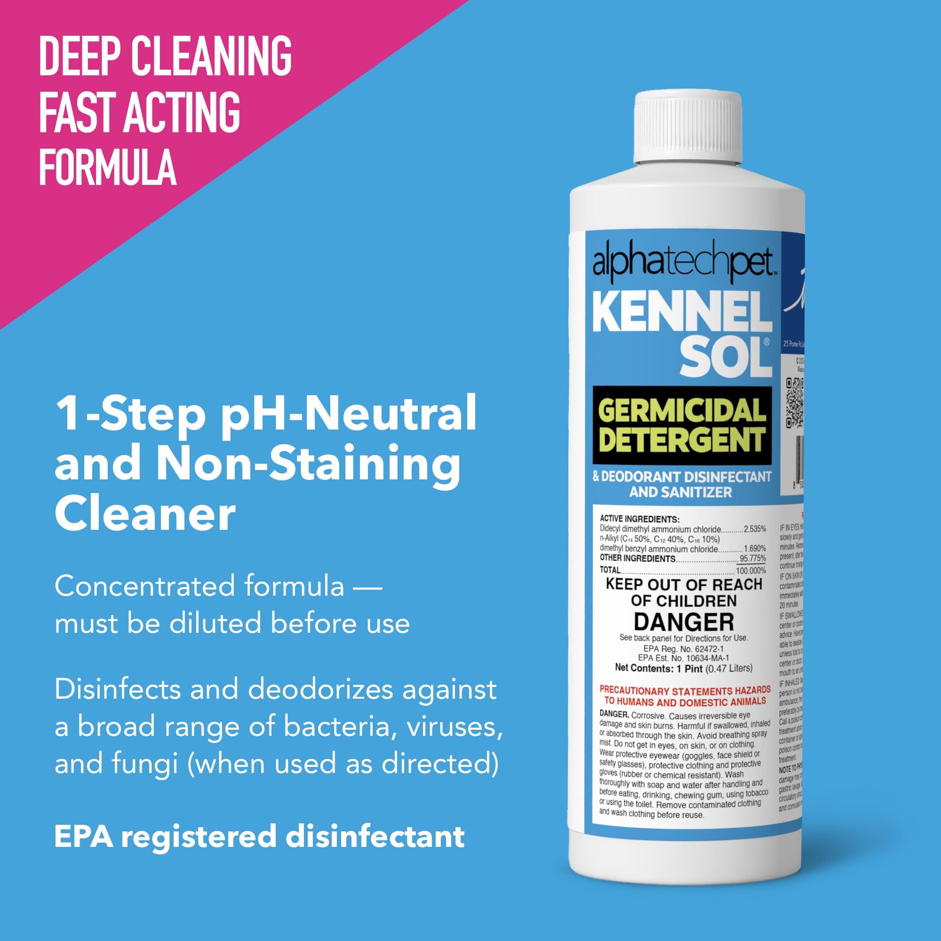 KennelSol Disinfectant & Cleaner for Kennels (16 Fl Oz) - ModHome Supplies