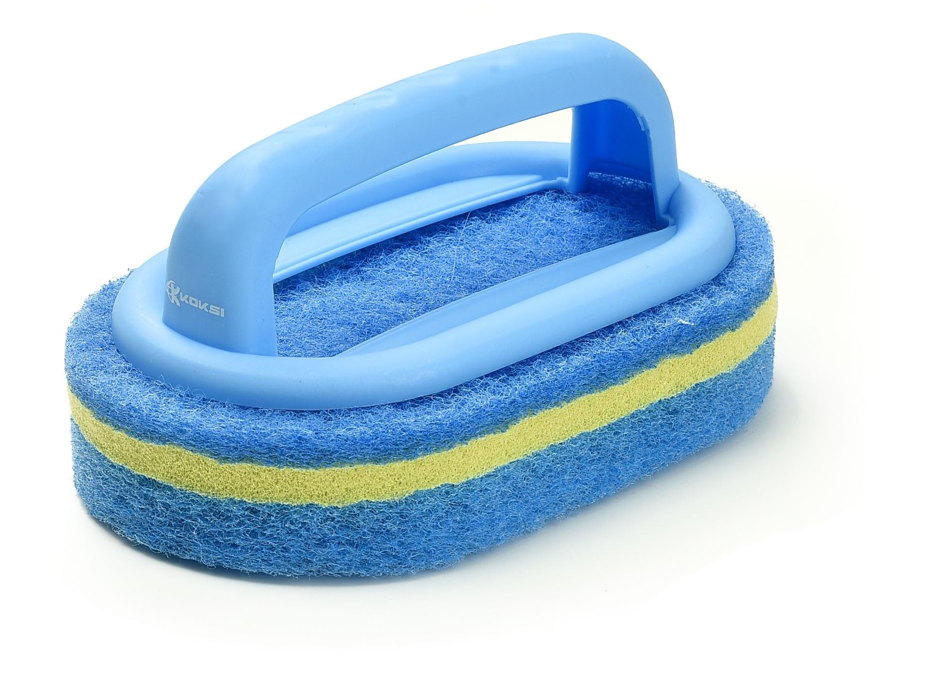 Scrub Brush Set for Bathroom Kitchen Bathtub Toilet Deep Cleaning Brush Tools All Purpose Cleaner Sponge Scrubbing Brushes with Ergonomic Handle (4 Count)