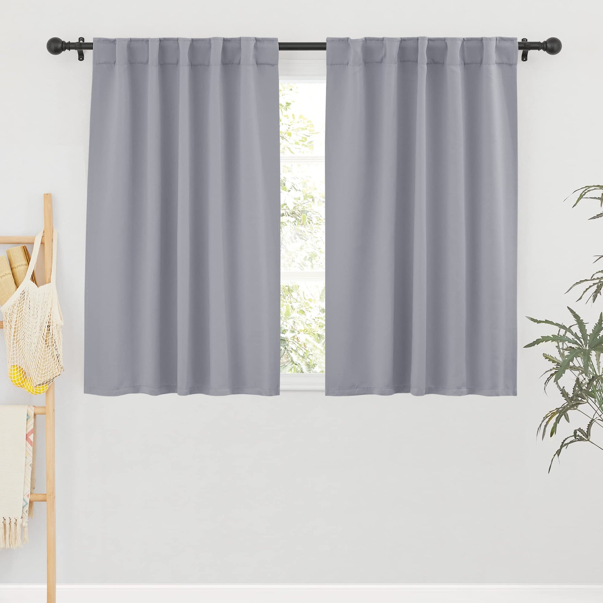 Short Blackout Curtains for Small Kitchen Cafe Bathroom Window