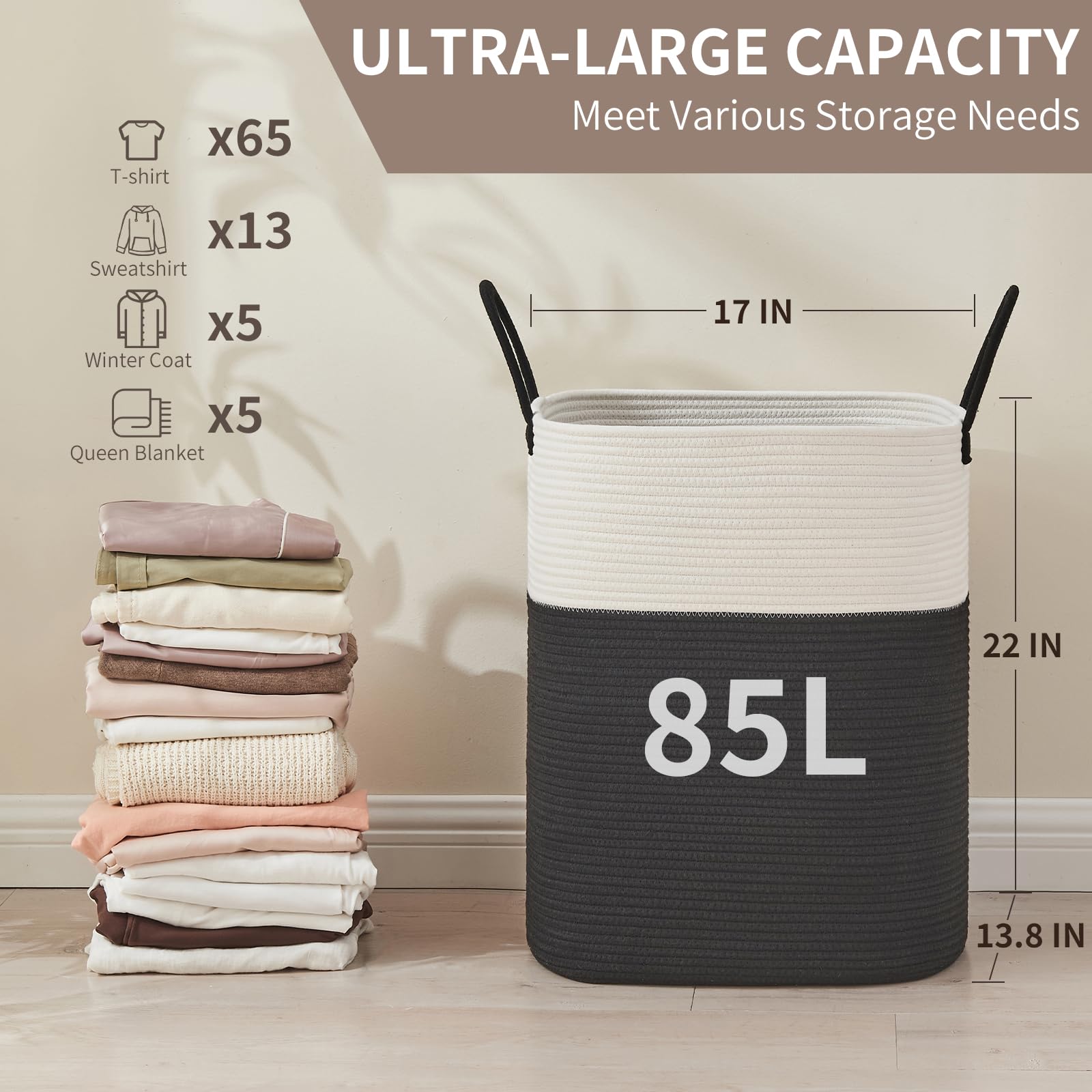 Laundry Basket with Handles