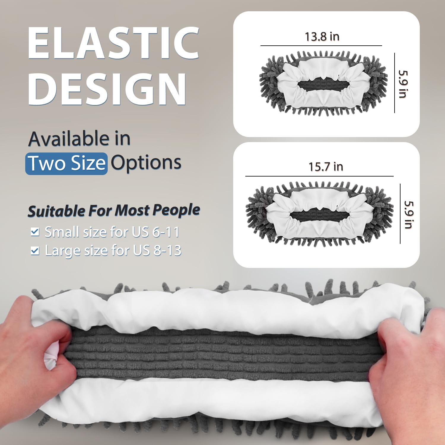 8 Pcs Mop Slippers Socks Floor Cleaning (8 Count)