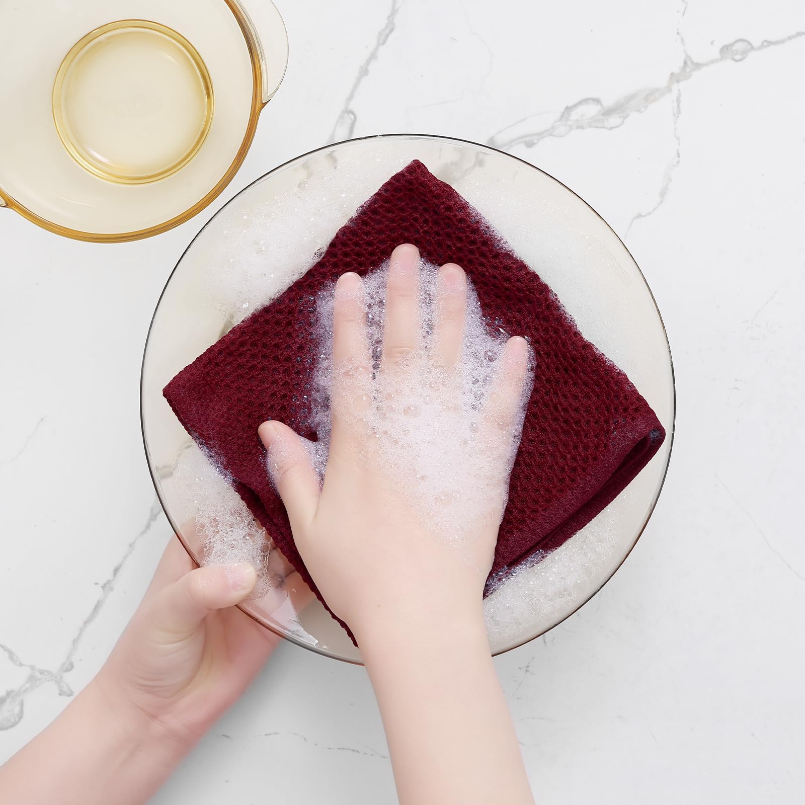 100% Cotton Waffle Weave Kitchen Dish Cloths 18 (18 Count)