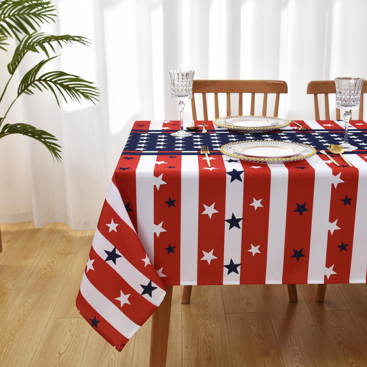 Waterproof Patriotic Tablecloth Fabric