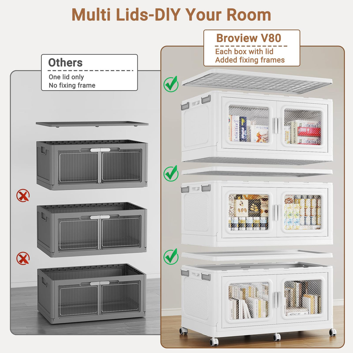 880 Qt Extra Large Stackable Storage Bin with Lids (4 Count)