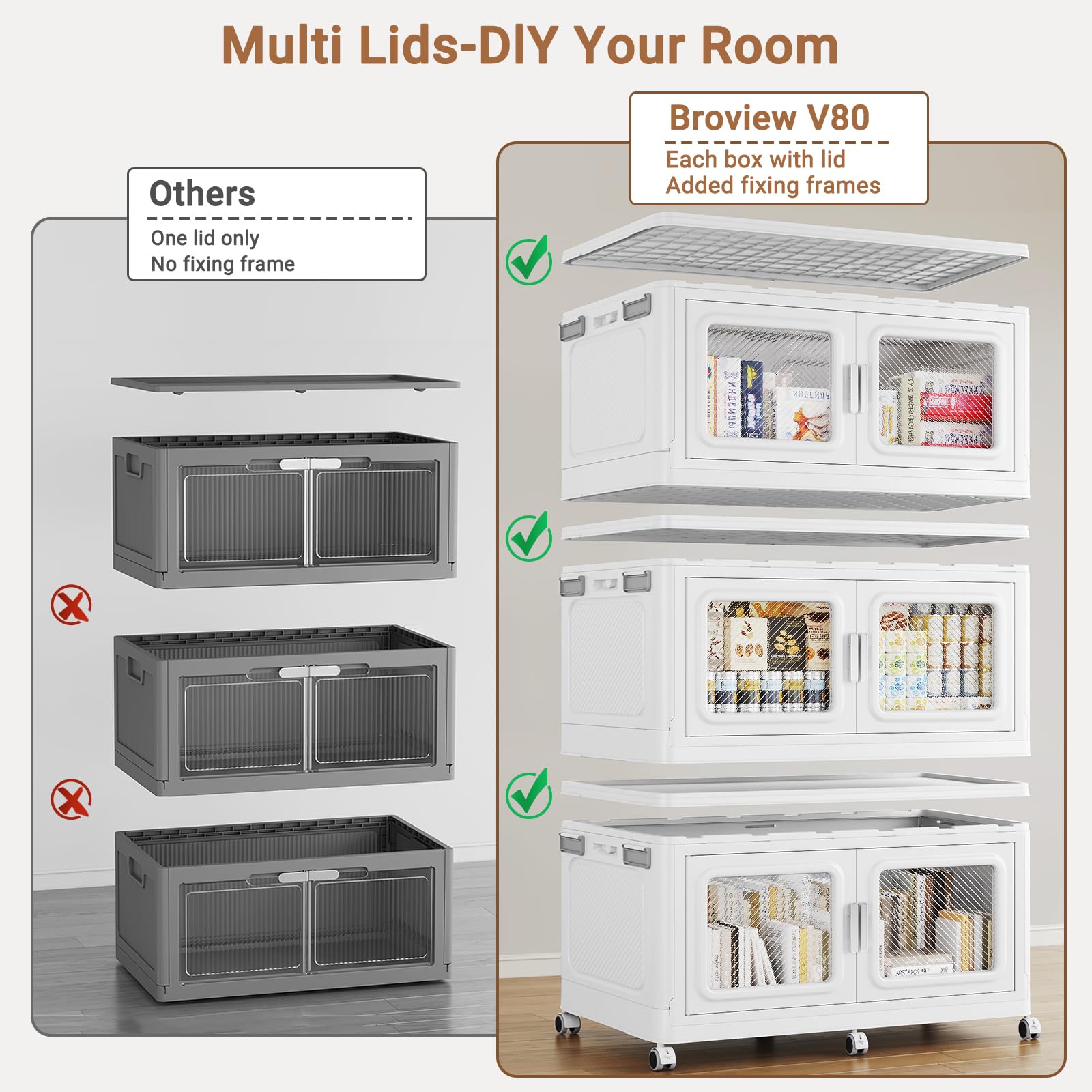 200 Qt Extra Large Stackable Storage Bin with Lids (4 Count)