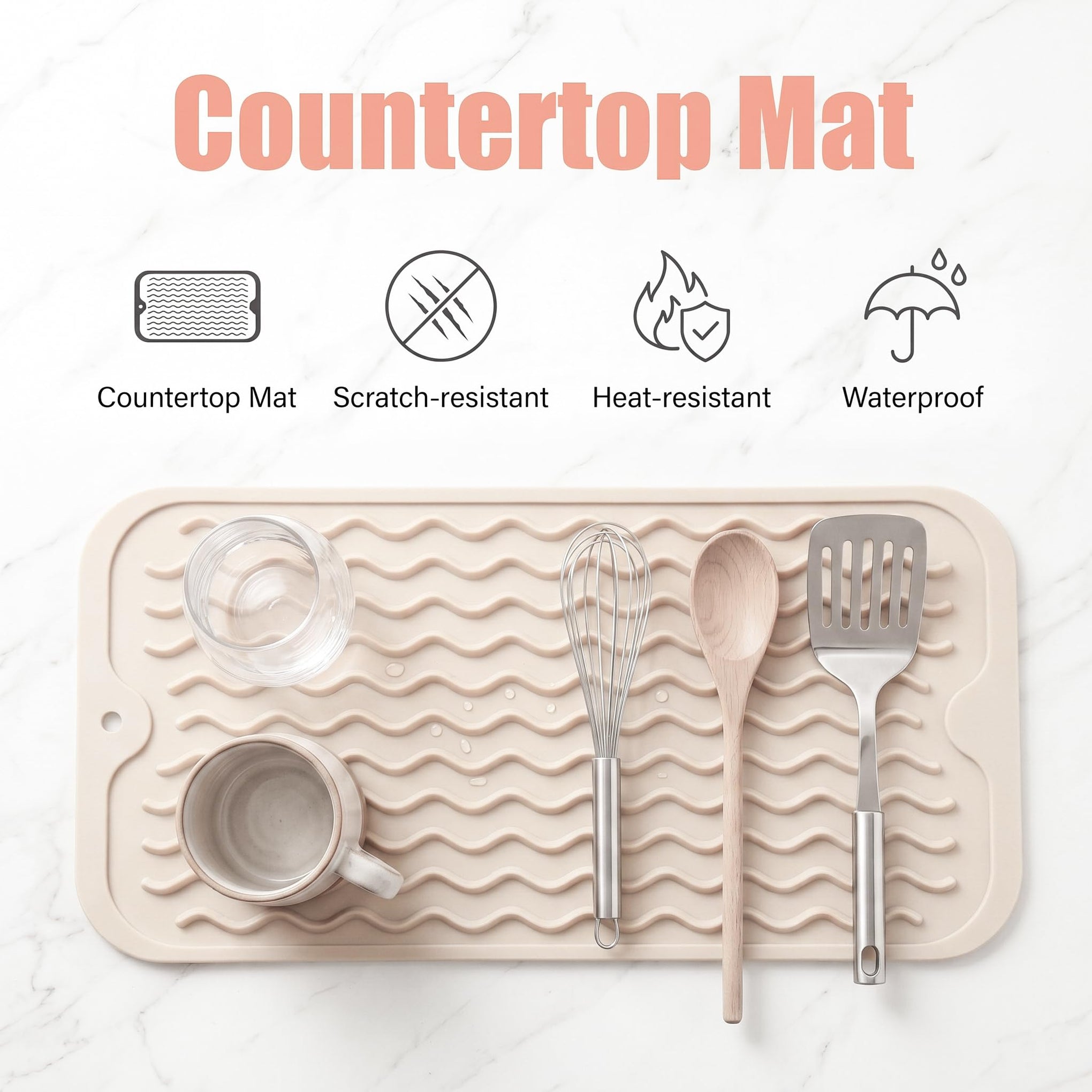 Silicone Dish Drying Mat for Multiple Usage
