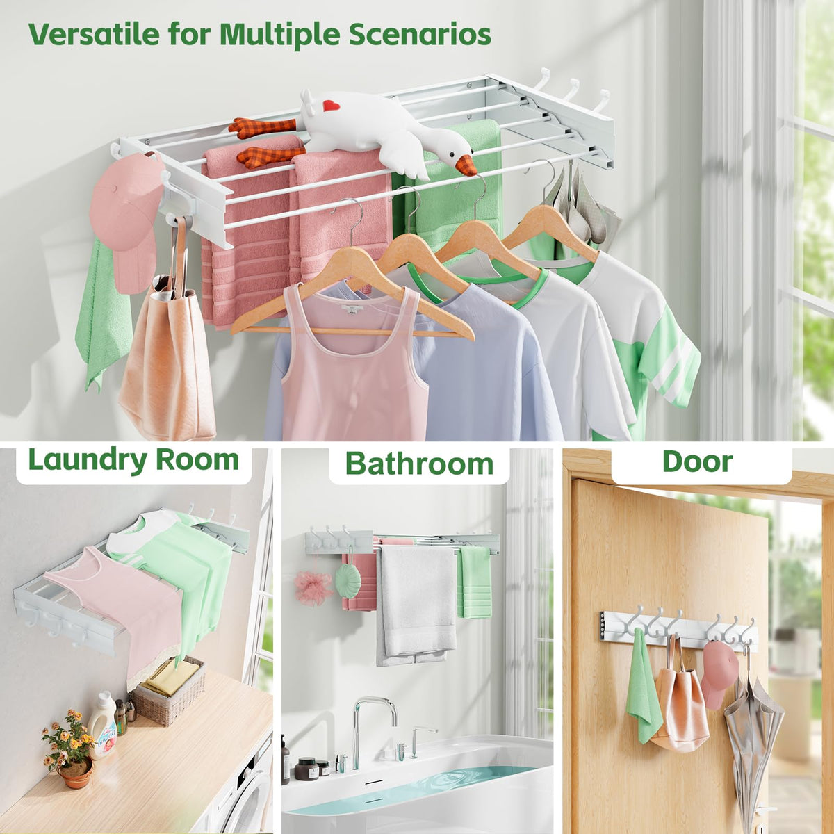 Wall Mounted Drying Rack 31.5"