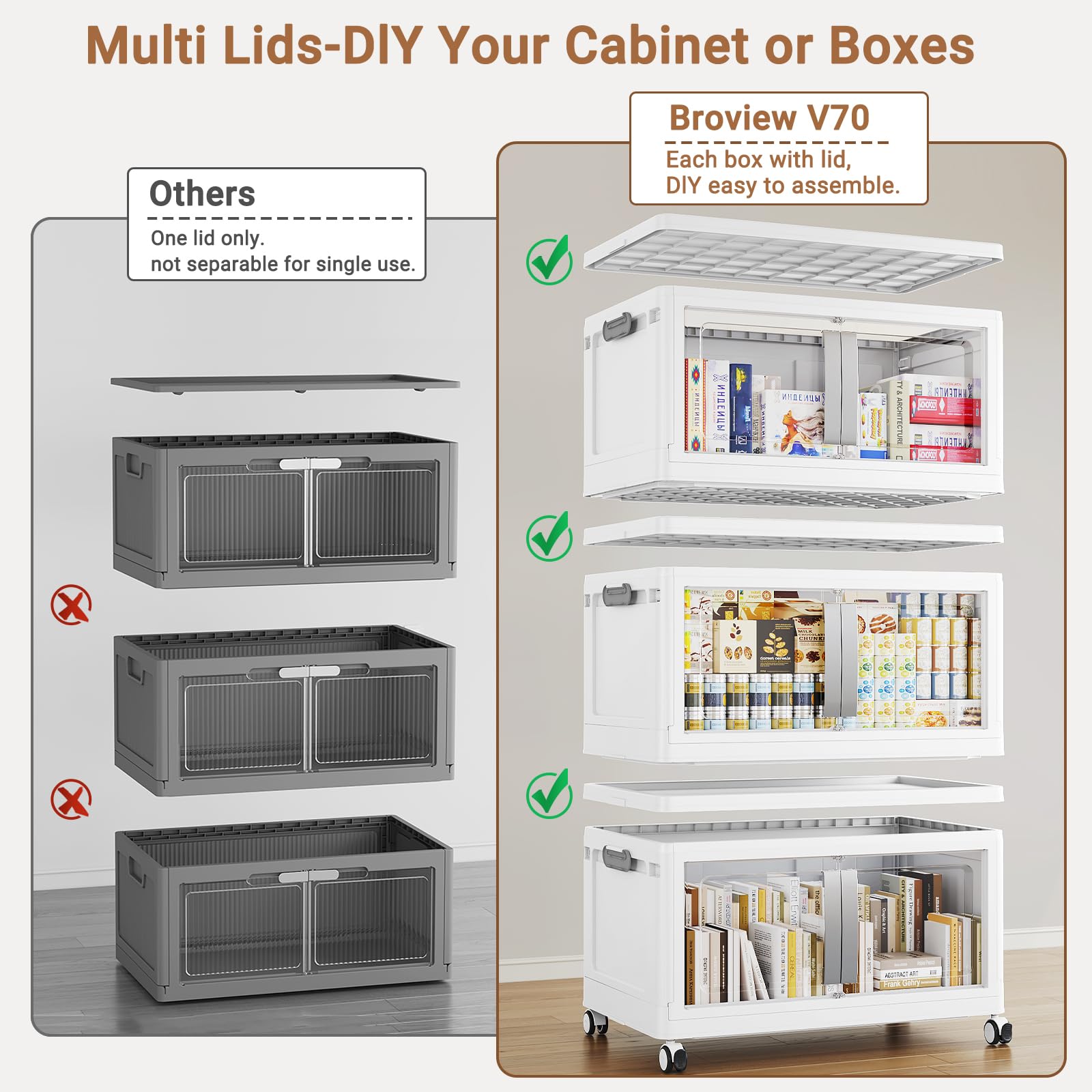 800QT Stackable Storage Bins with Lids (5 Count)