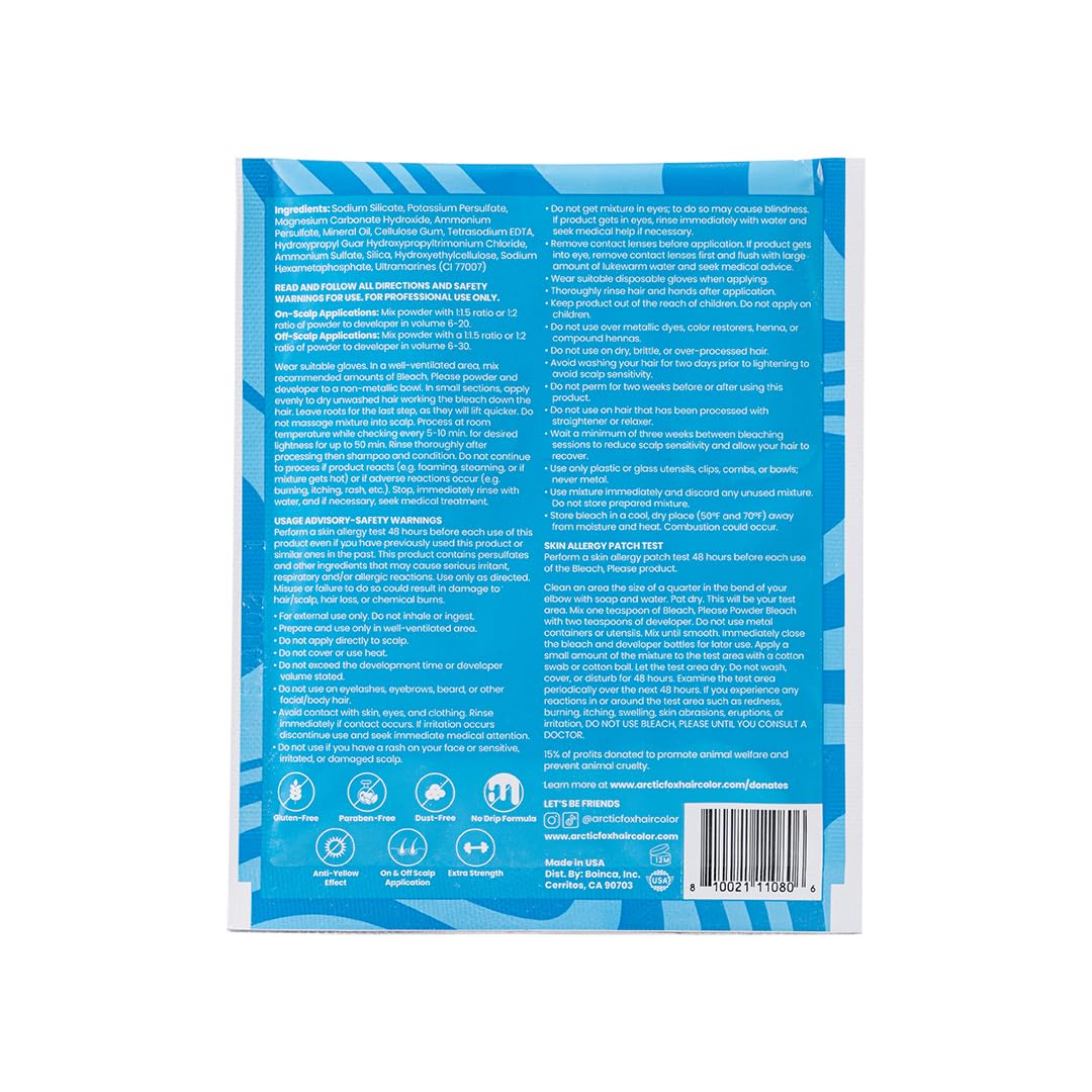 Blue Powder Hair Bleach Sachet