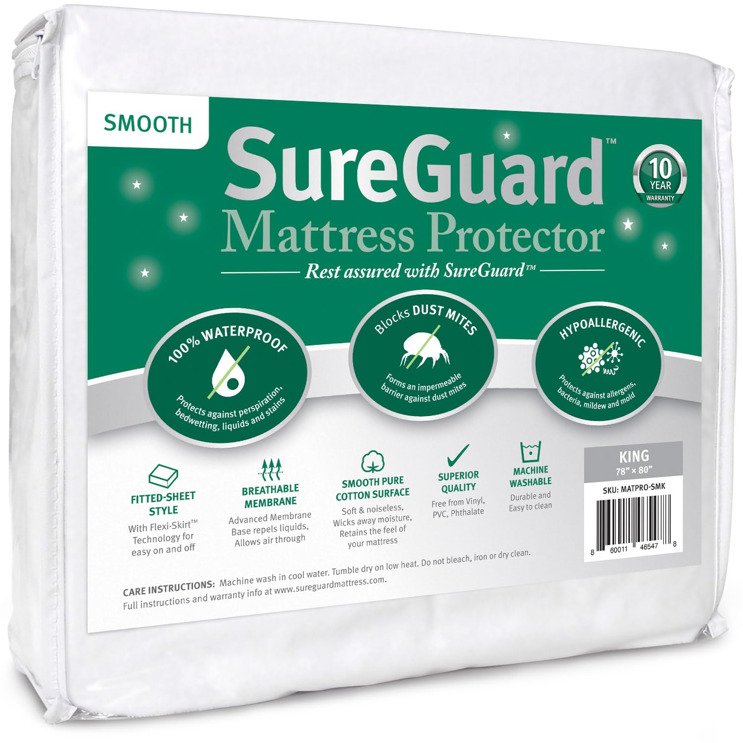 Smooth Waterproof Mattress Protector