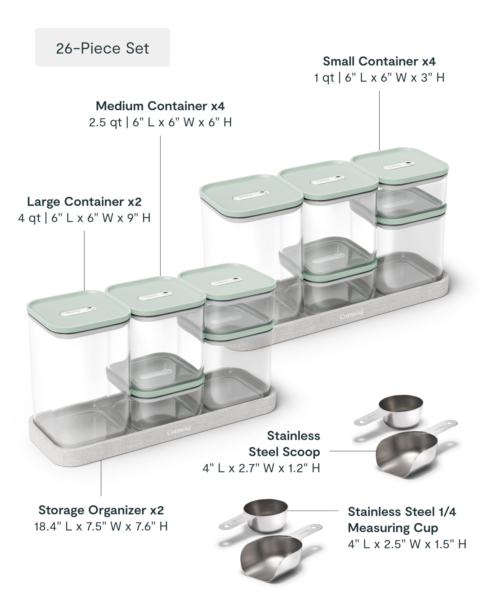 26 Piece Ultimate Airtight Glass Food Storage Containers with Lids