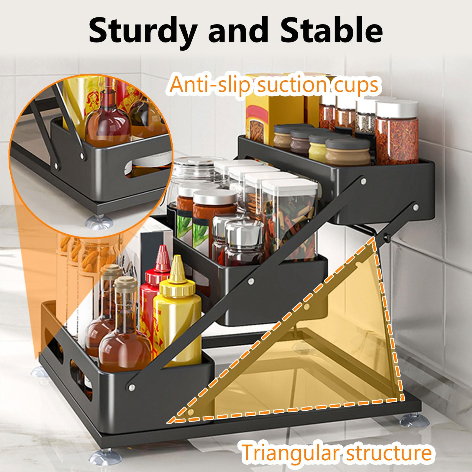3 Tier Foldable Spice Rack