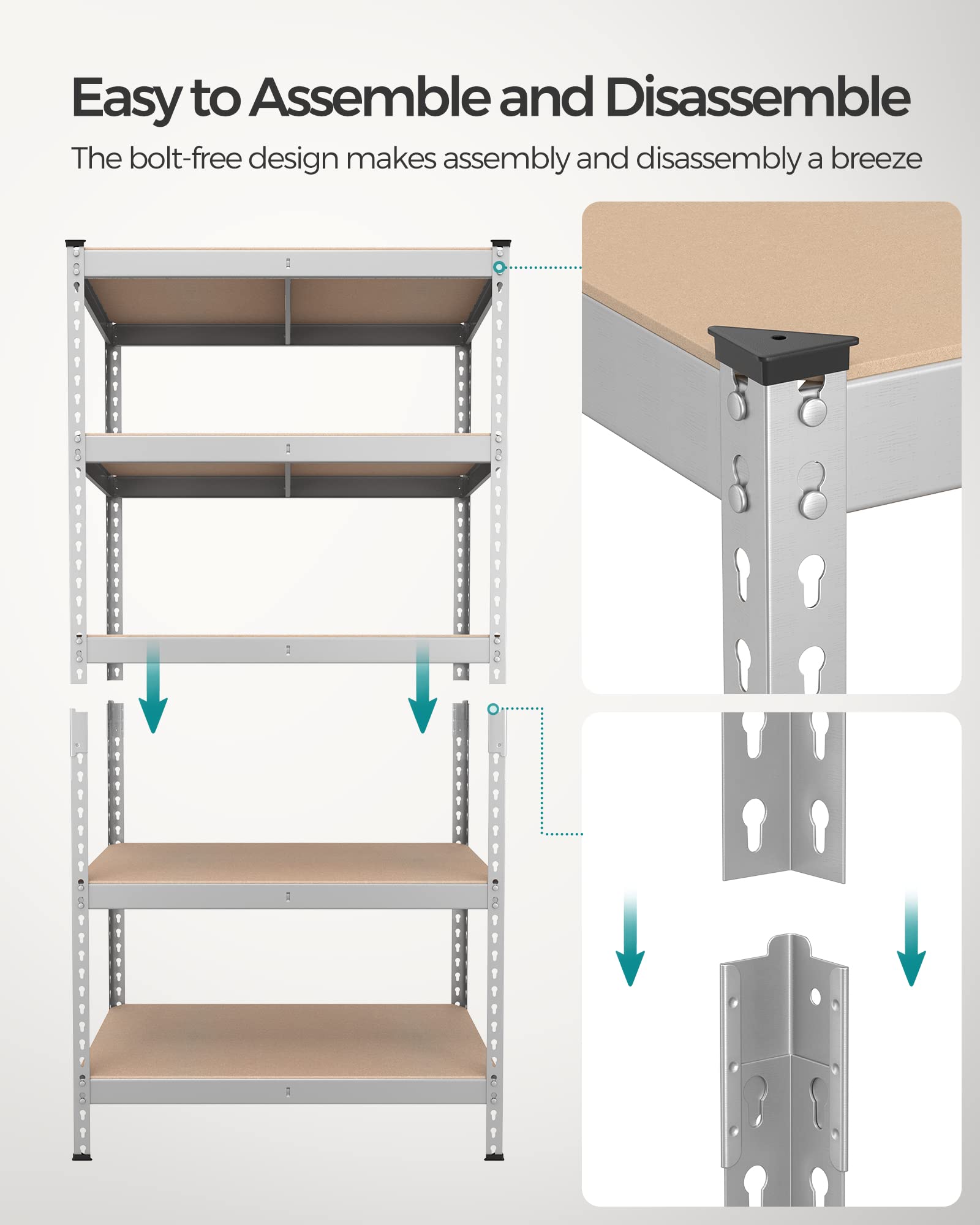 5 Tier Storage Shelves (2 Count)