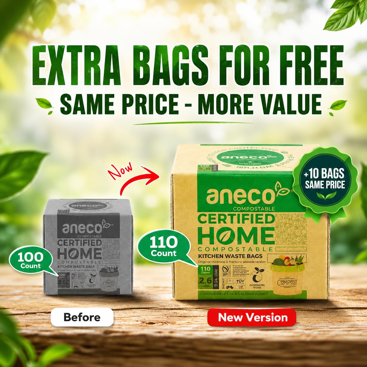Include 10 Bonus Bags (110 Count)