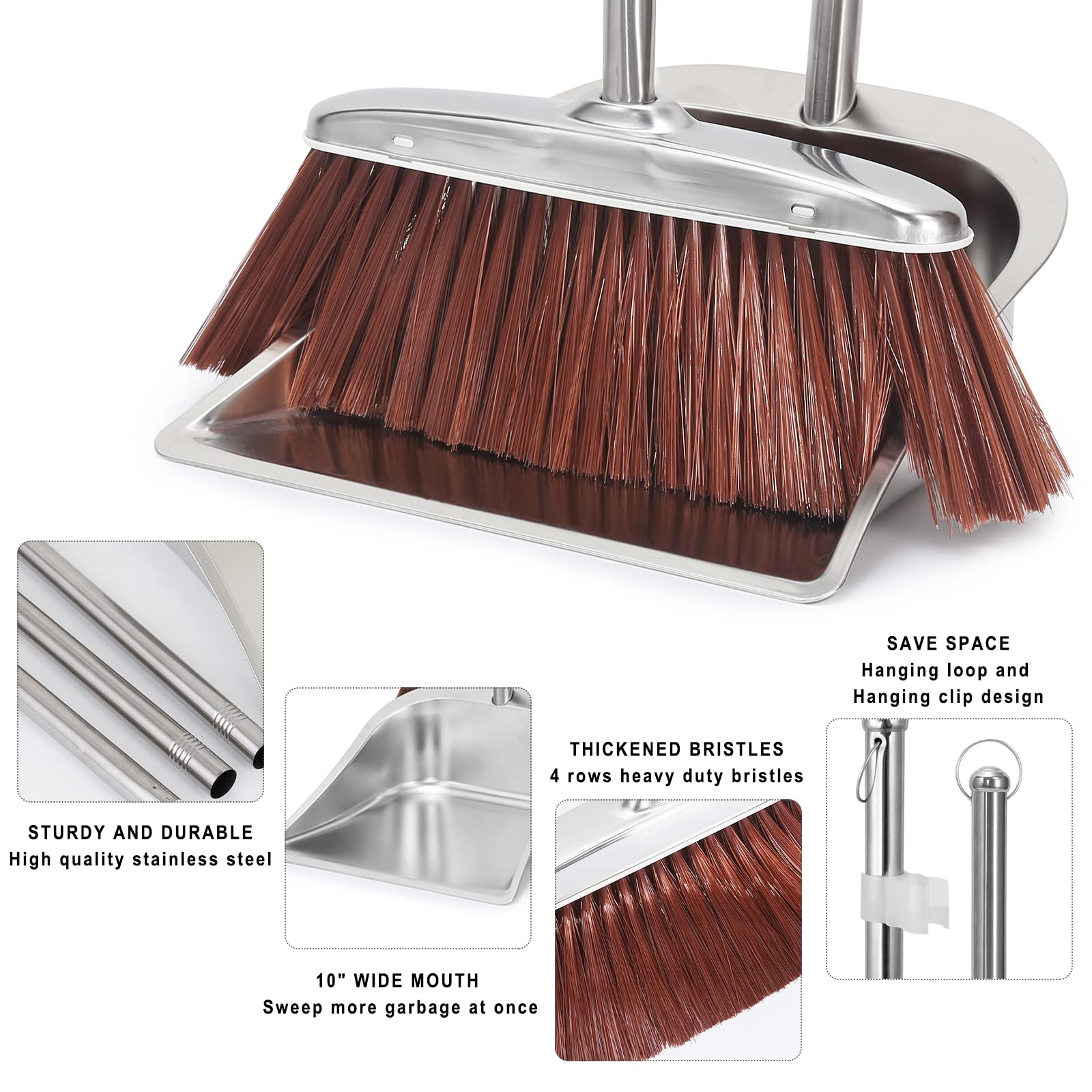 Broom and Dustpan Set for Home