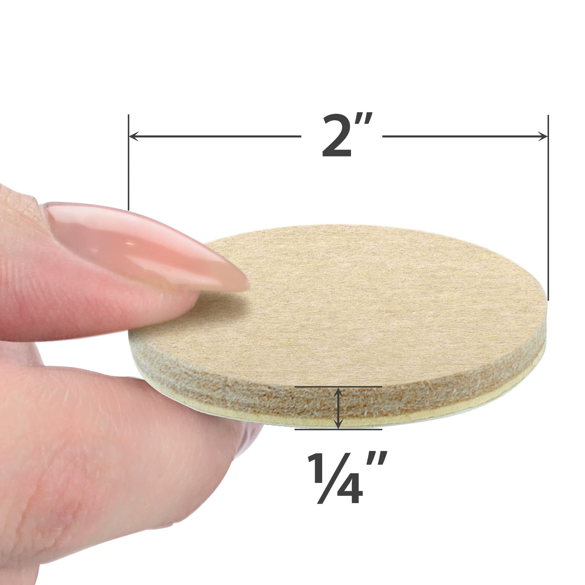 16 Heavy Duty Felt Furniture Pads 2” 1 (16 Count)