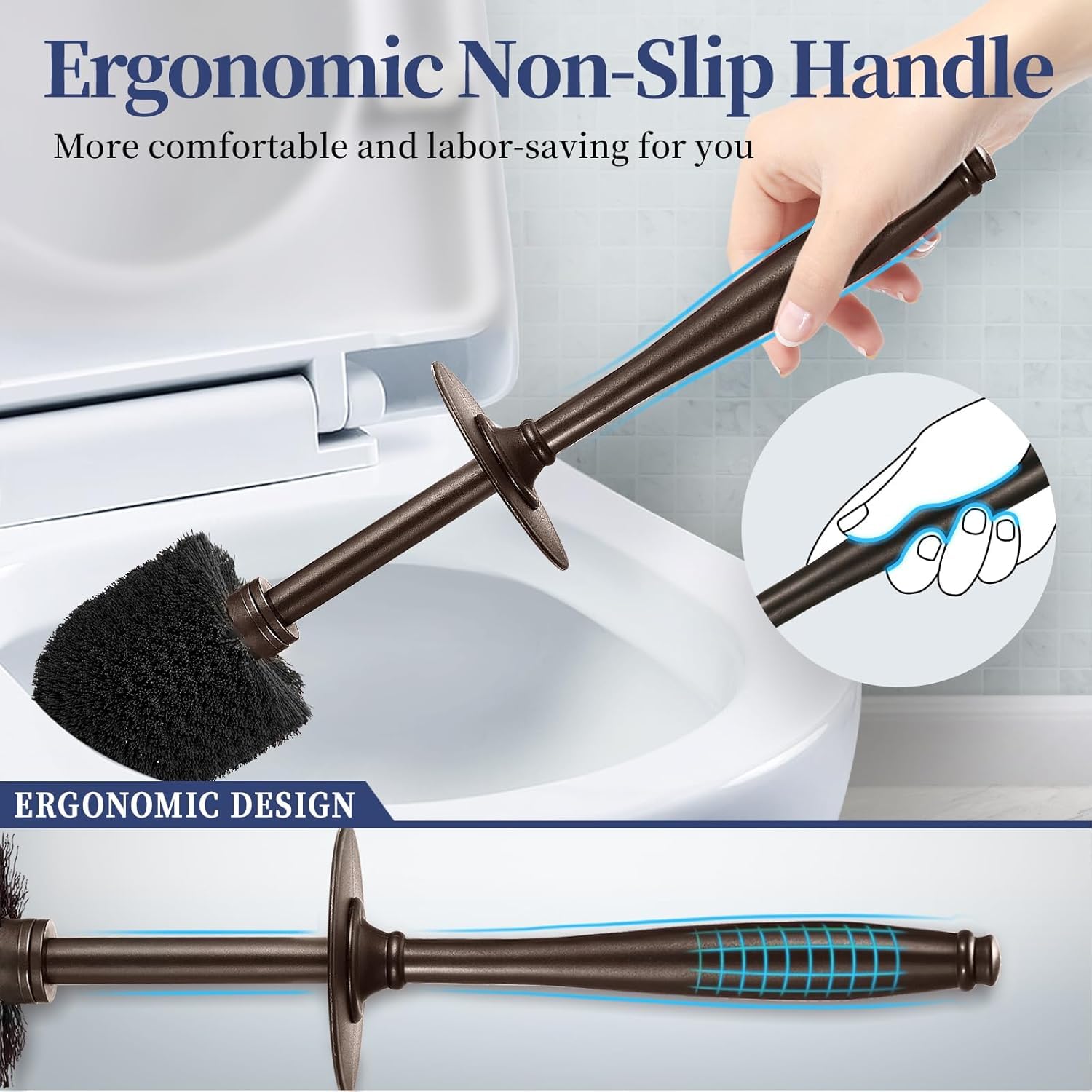 Toilet Bowl Brush Holder Set (3 Count)
