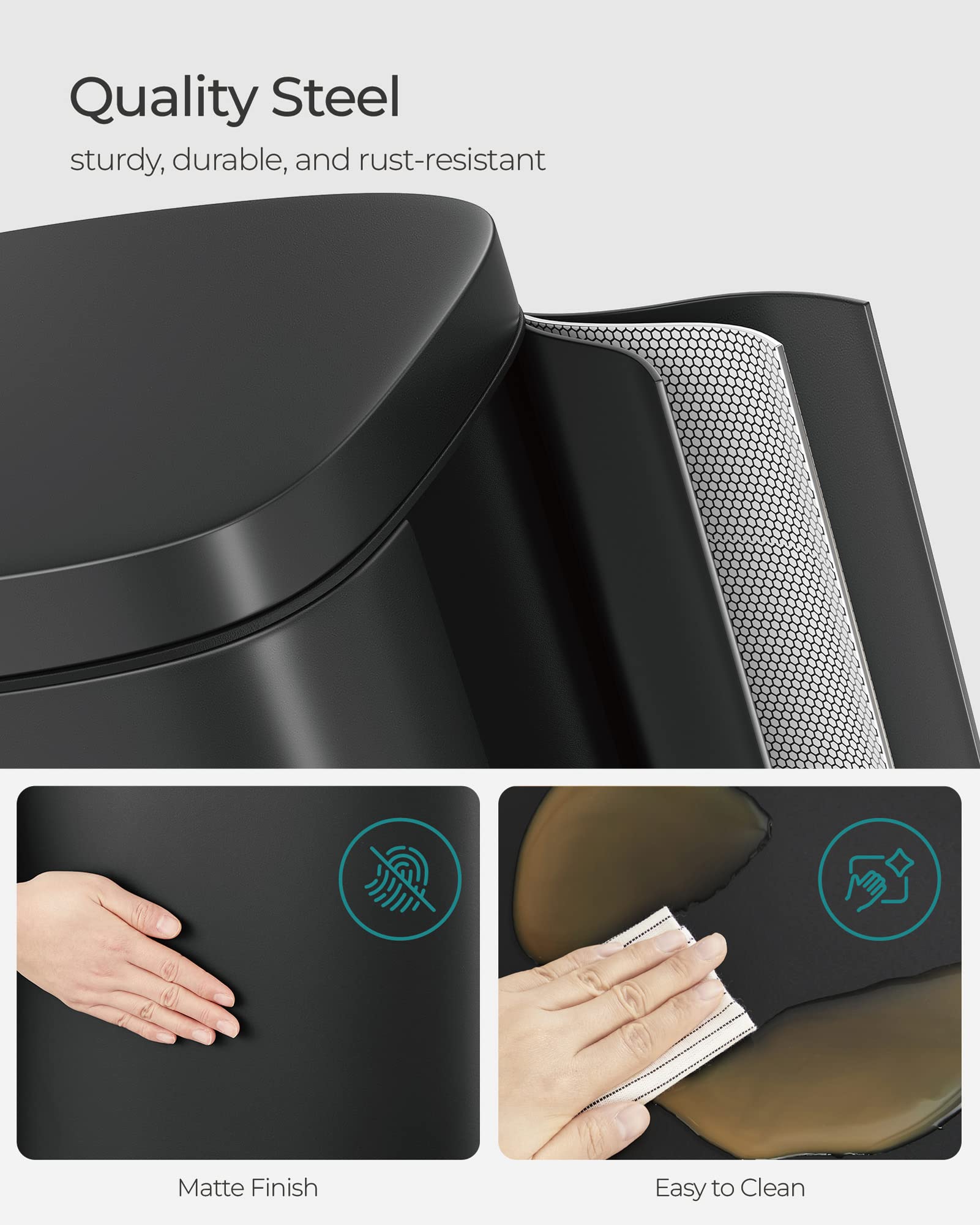 Trash Can with Lid