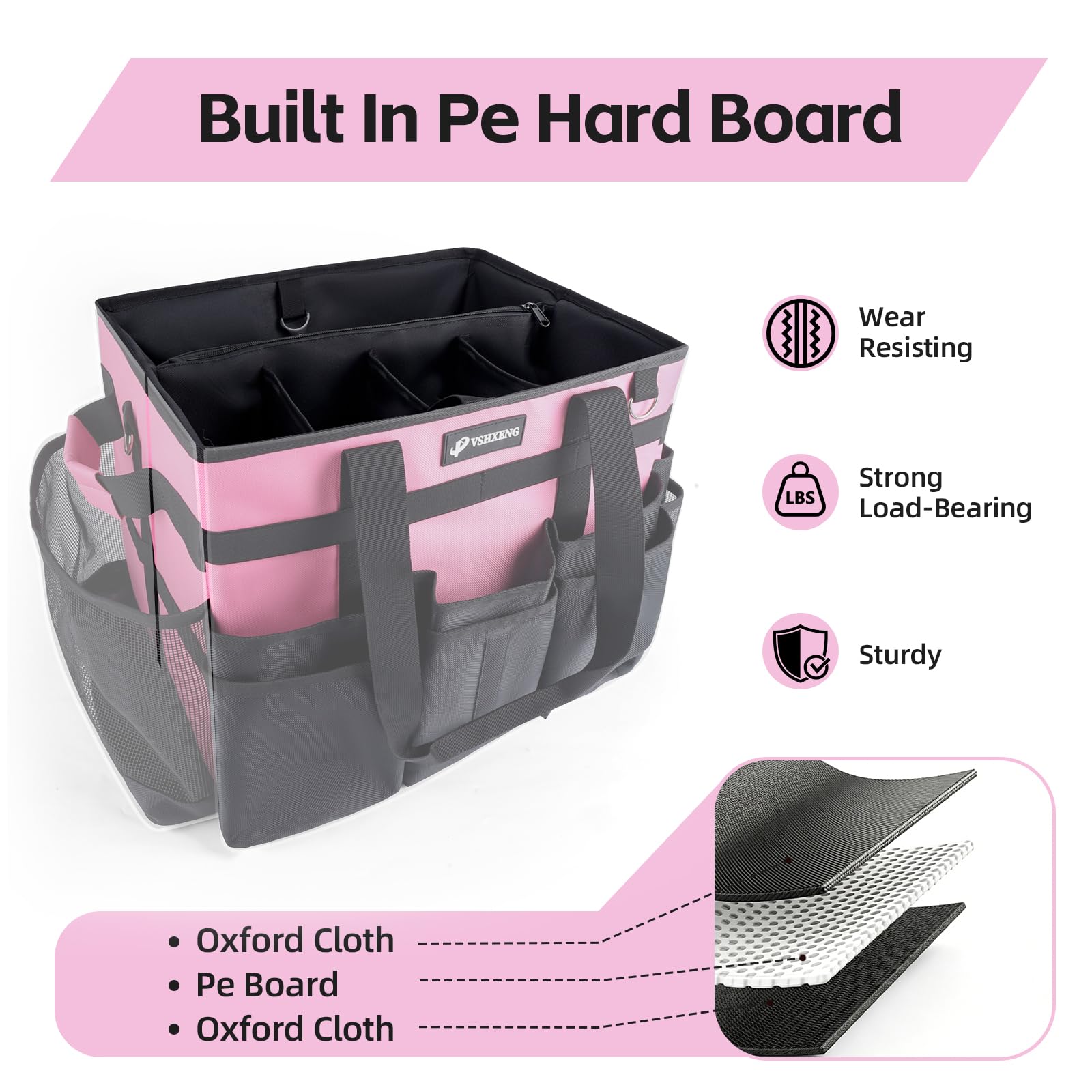 Large Rolling Cleaning Caddy Bag with Wheels