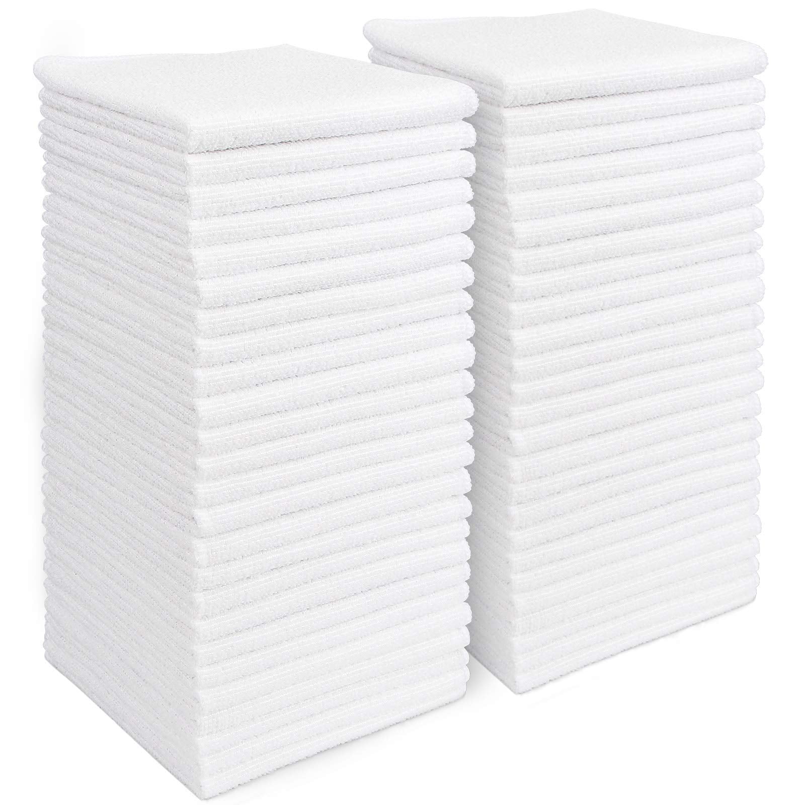 White Microfiber Cleaning Cloth 50PK