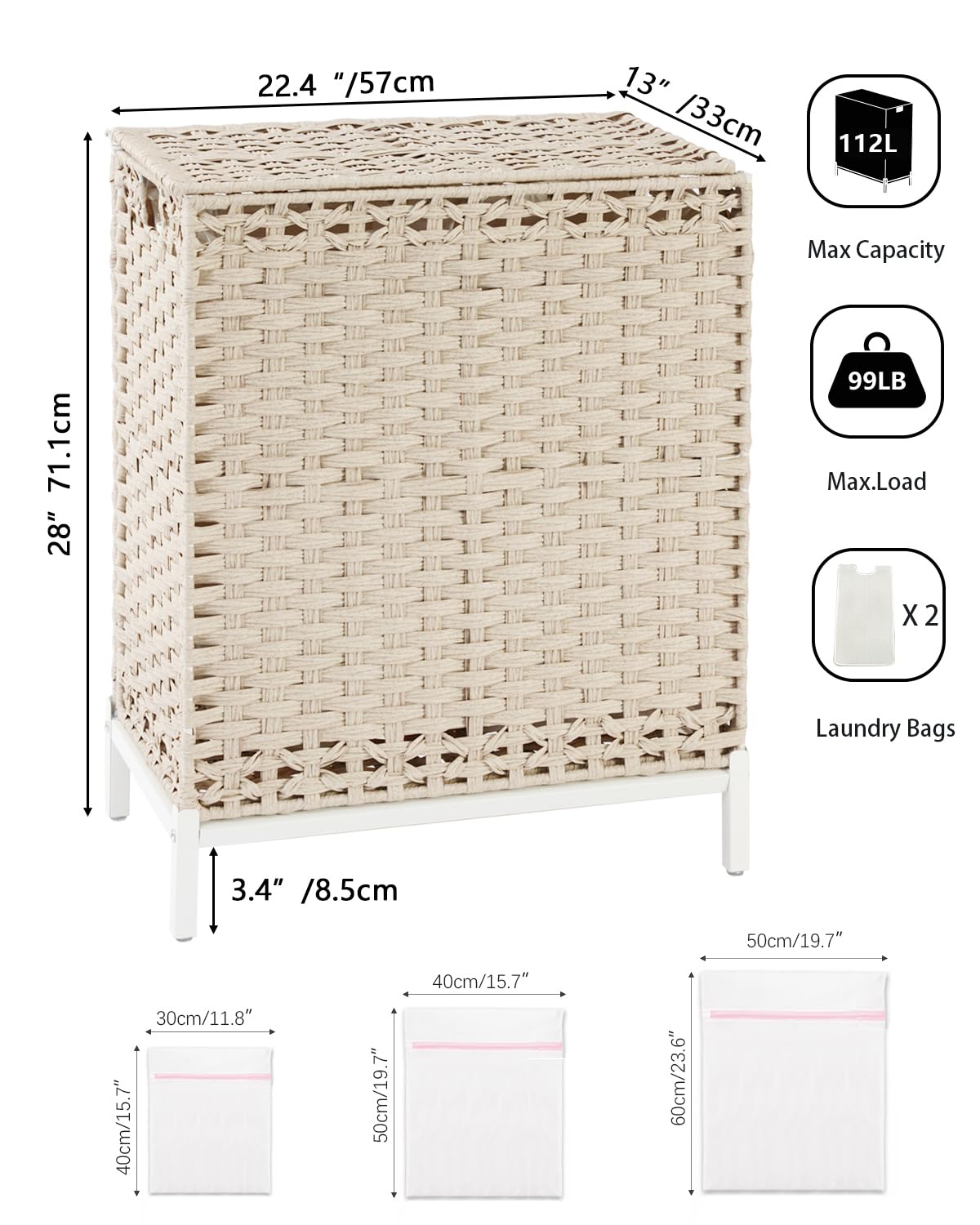 Laundry Hamper with Lid