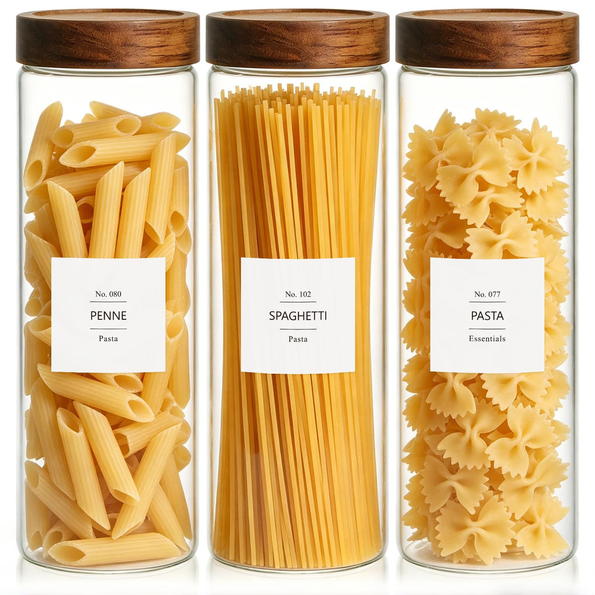 64oz Pasta Storage Containers with Lids (3 Count)