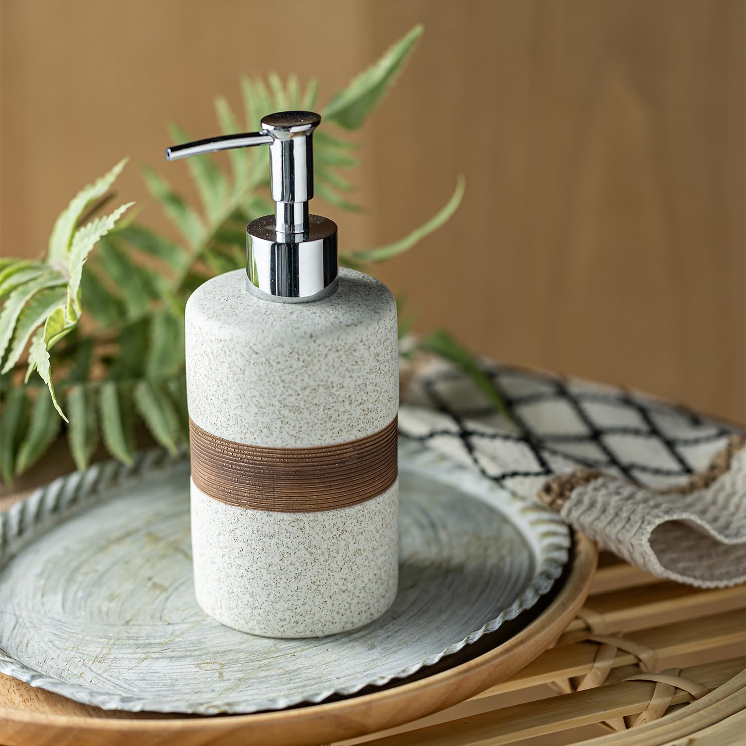 Ceramic Hand Soap Dispenser for Kitchen and Bathroom