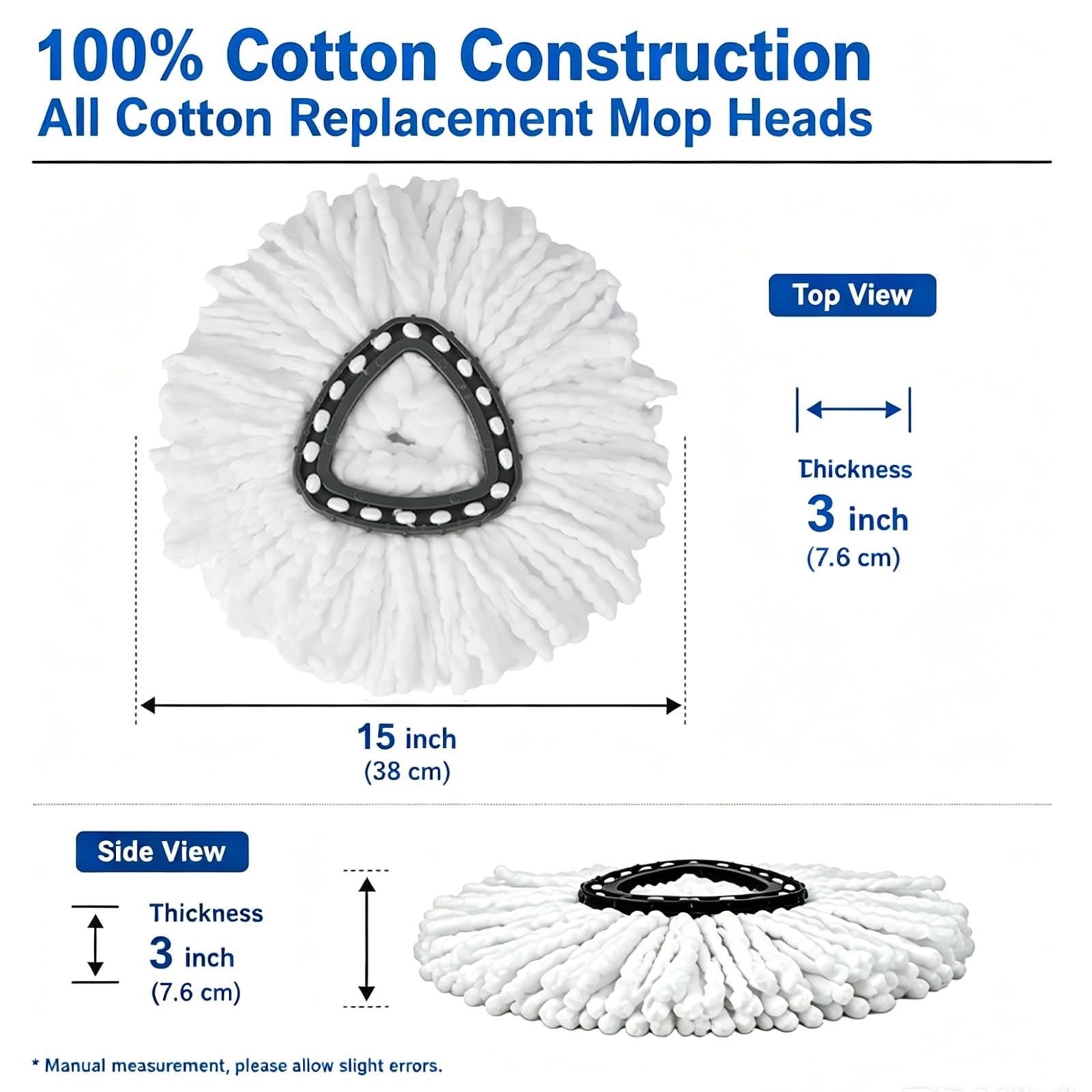 12 Pack Spin Mop Replacement Heads (12 Count) - ModHome Supplies