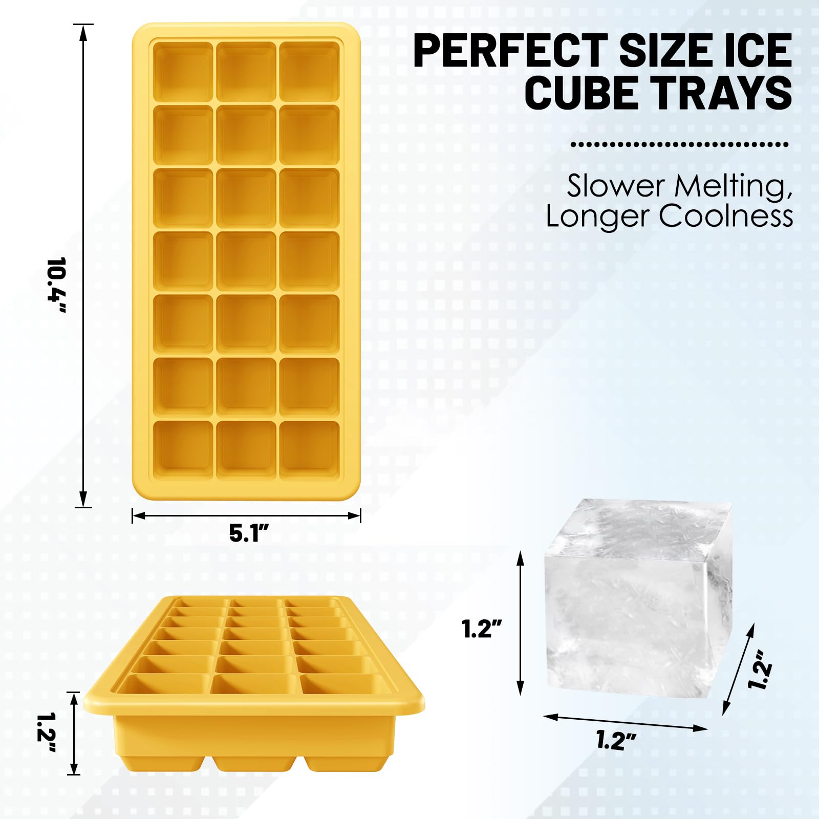 Silicone Ice Cube Trays 42cubes (2 Count)