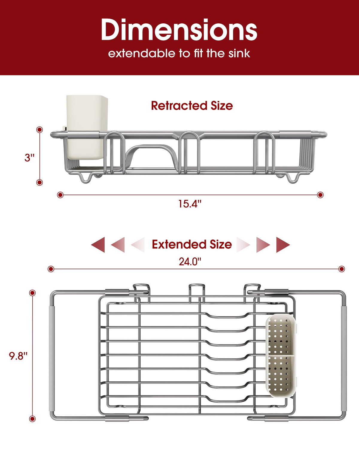 Dish Drying Rack in Sink