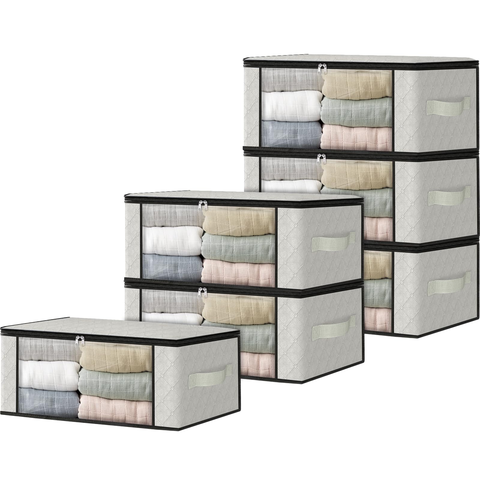 6 Pack Clothes Organizer Storage Bags (6 Count)