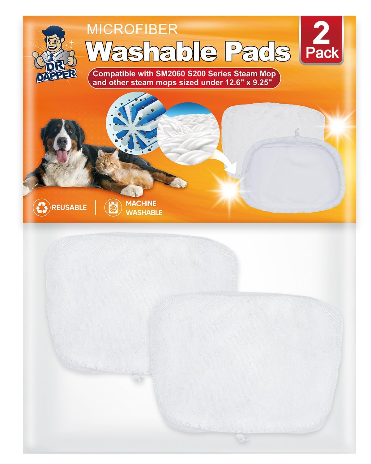 2Pcs Steam Pads Compatible with SM2060 (2 Count)