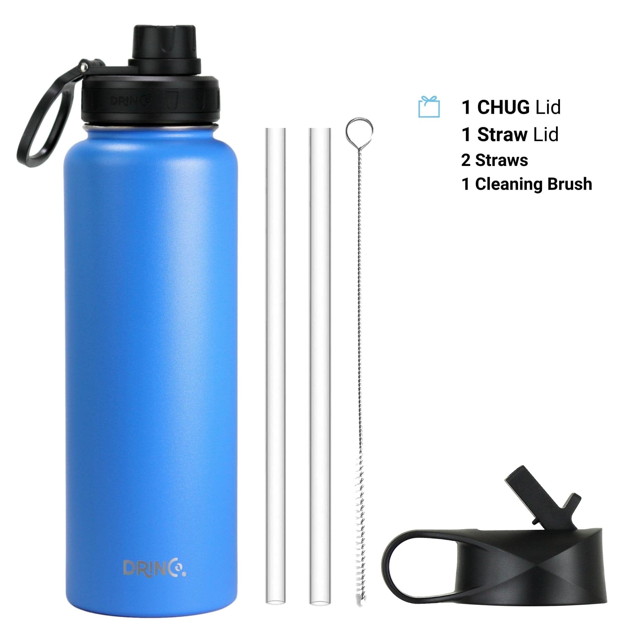 Stainless Steel Water Bottle Spout Lid Vacuum Insulated Double Wall Water Bottle Wide Mouth