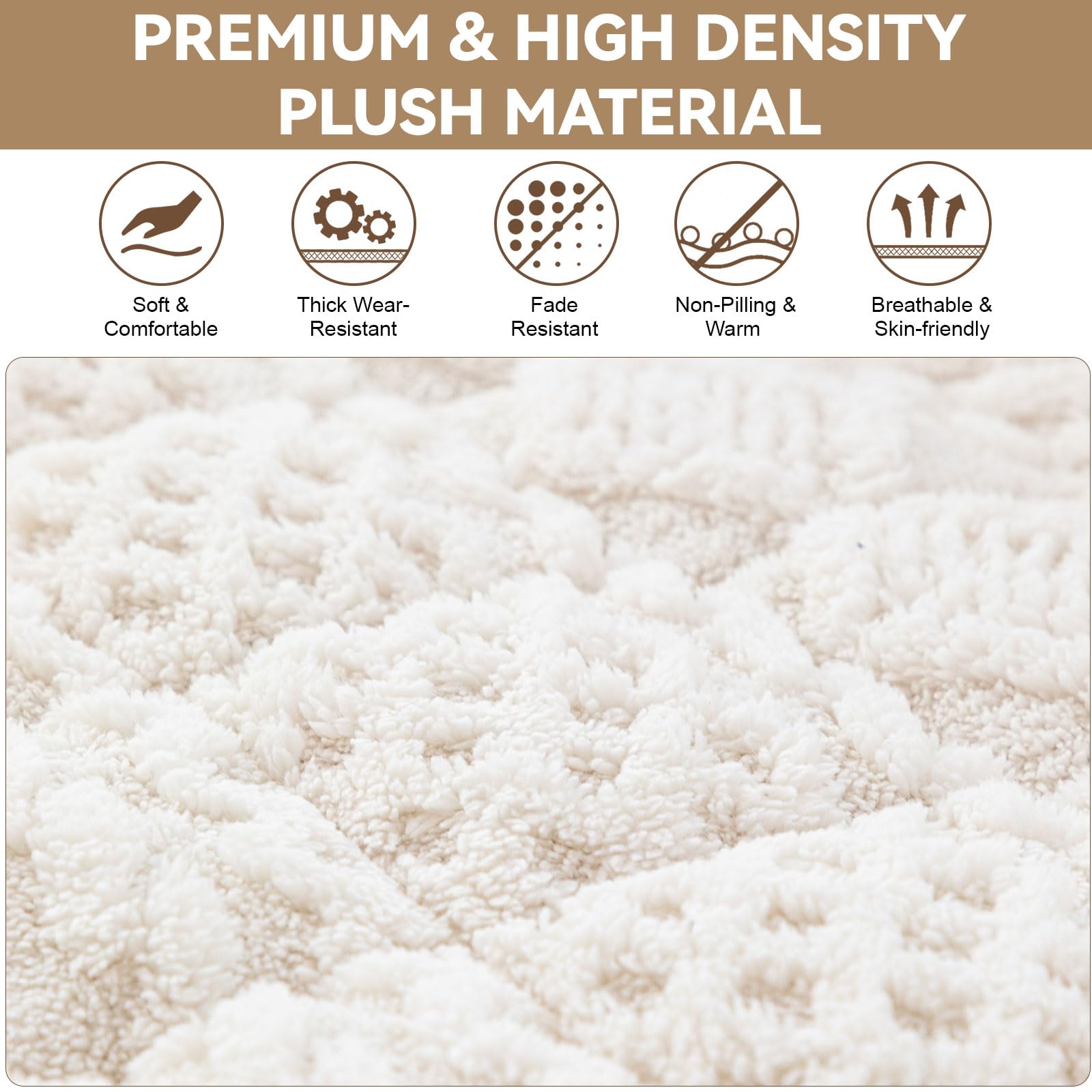 All Seasons Sofa Covers for 3 Cushion Couch Washable (3 Ounce)