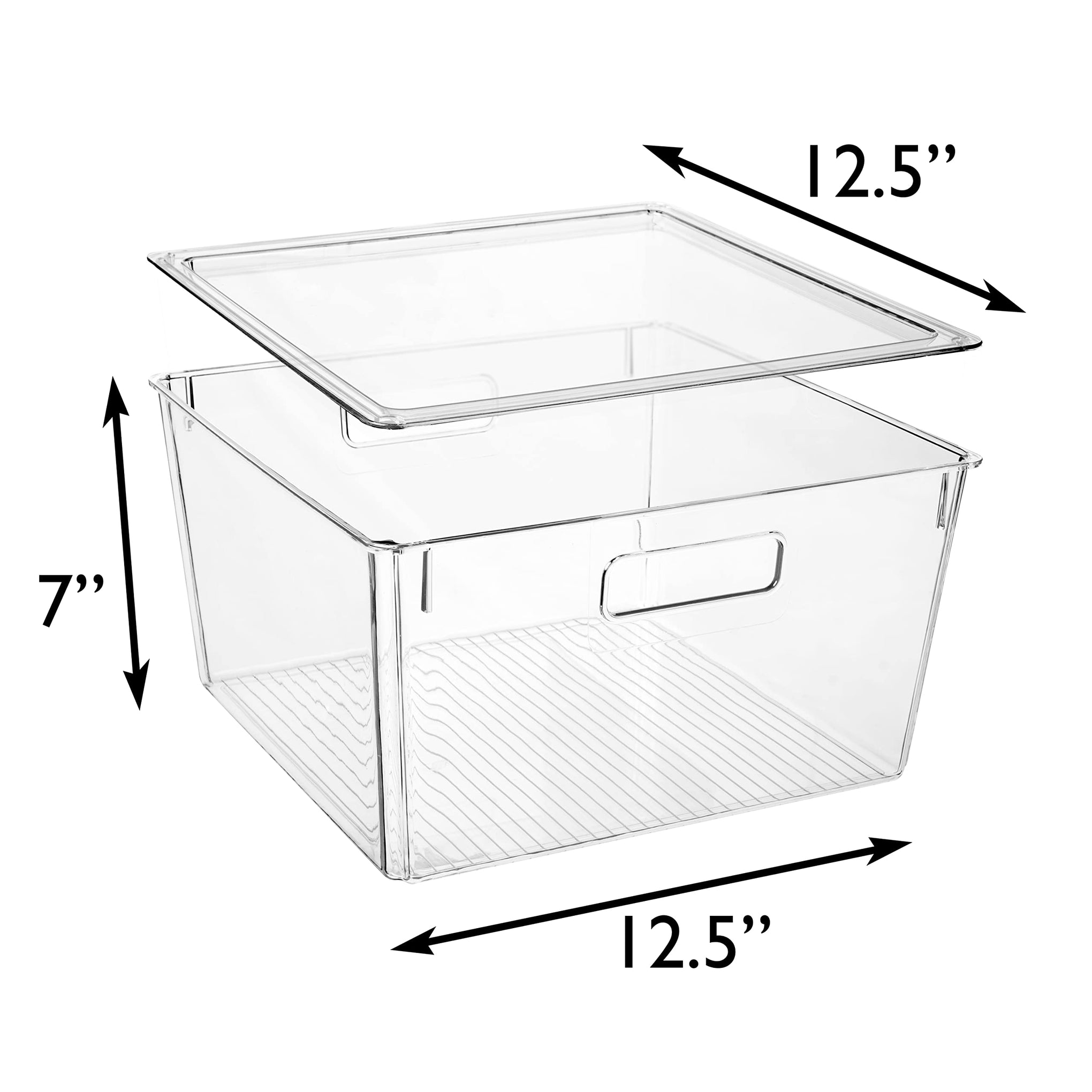 Plastic Storage Bins with Lids (4 Count)