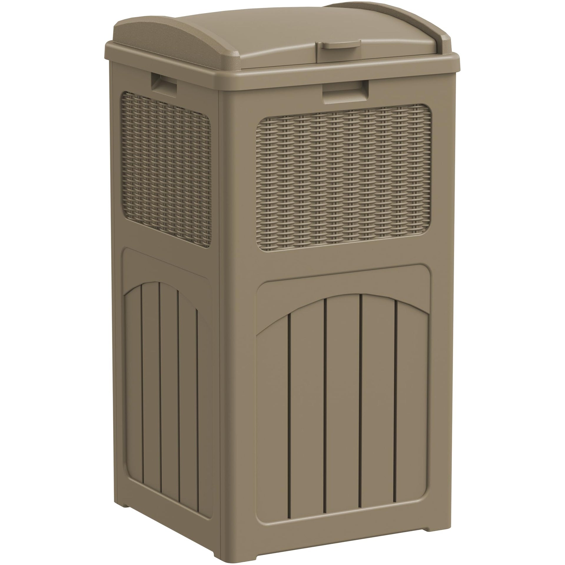 33 Gallon Resin Outdoor Trash Can with Lid