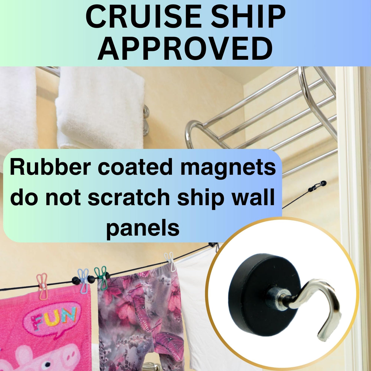 Magnetic Clothesline for Cruise Ship