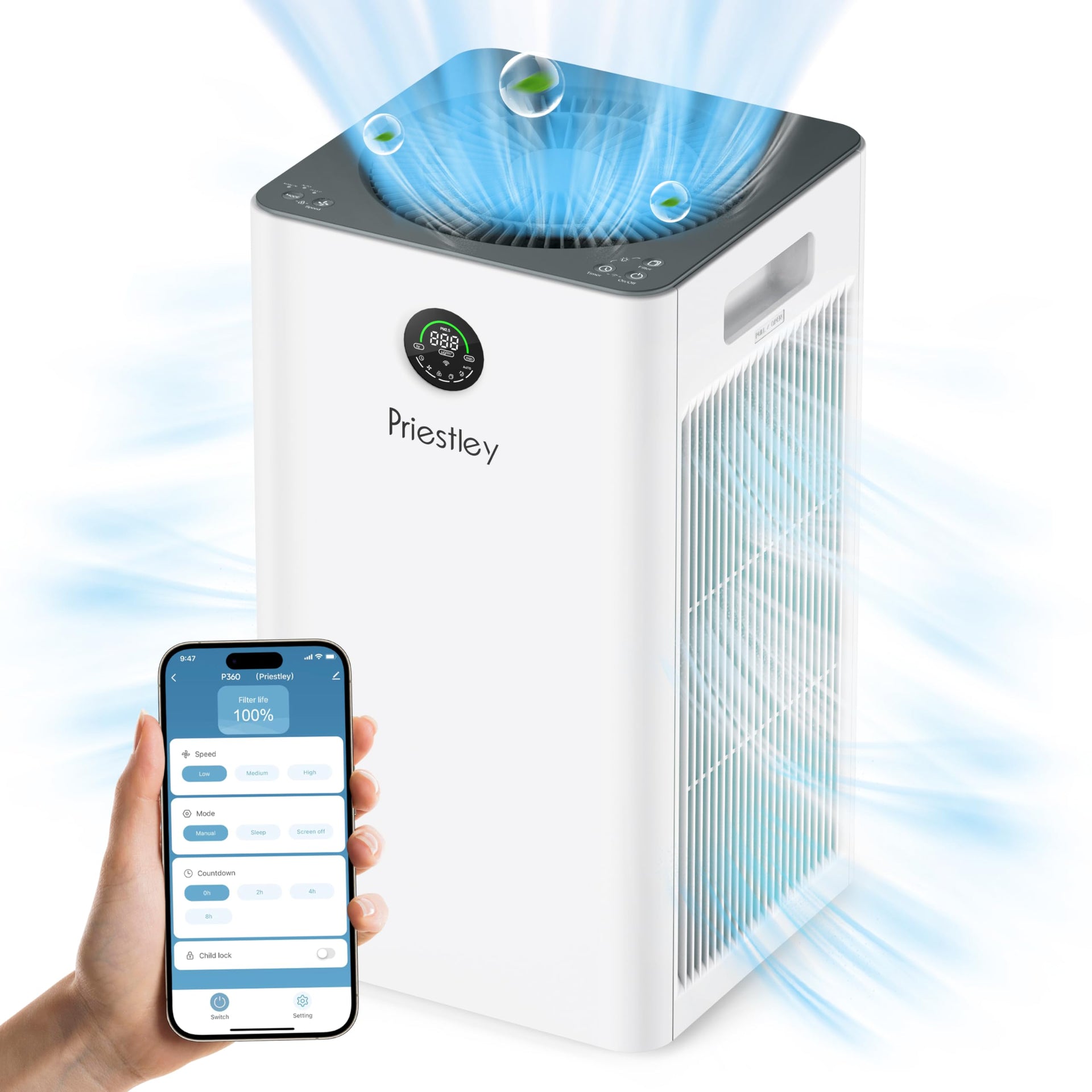 Air Purifiers for Home Large Room up to 1500 sq ft