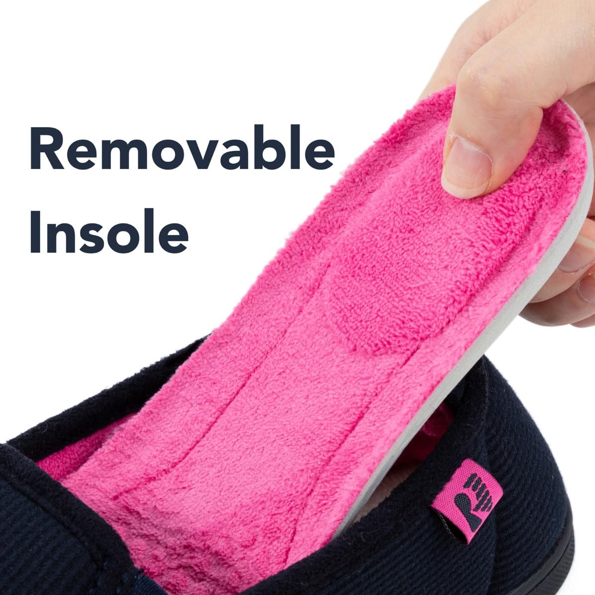 Women's Two Tone Hoodback Slipper with Removable Insole