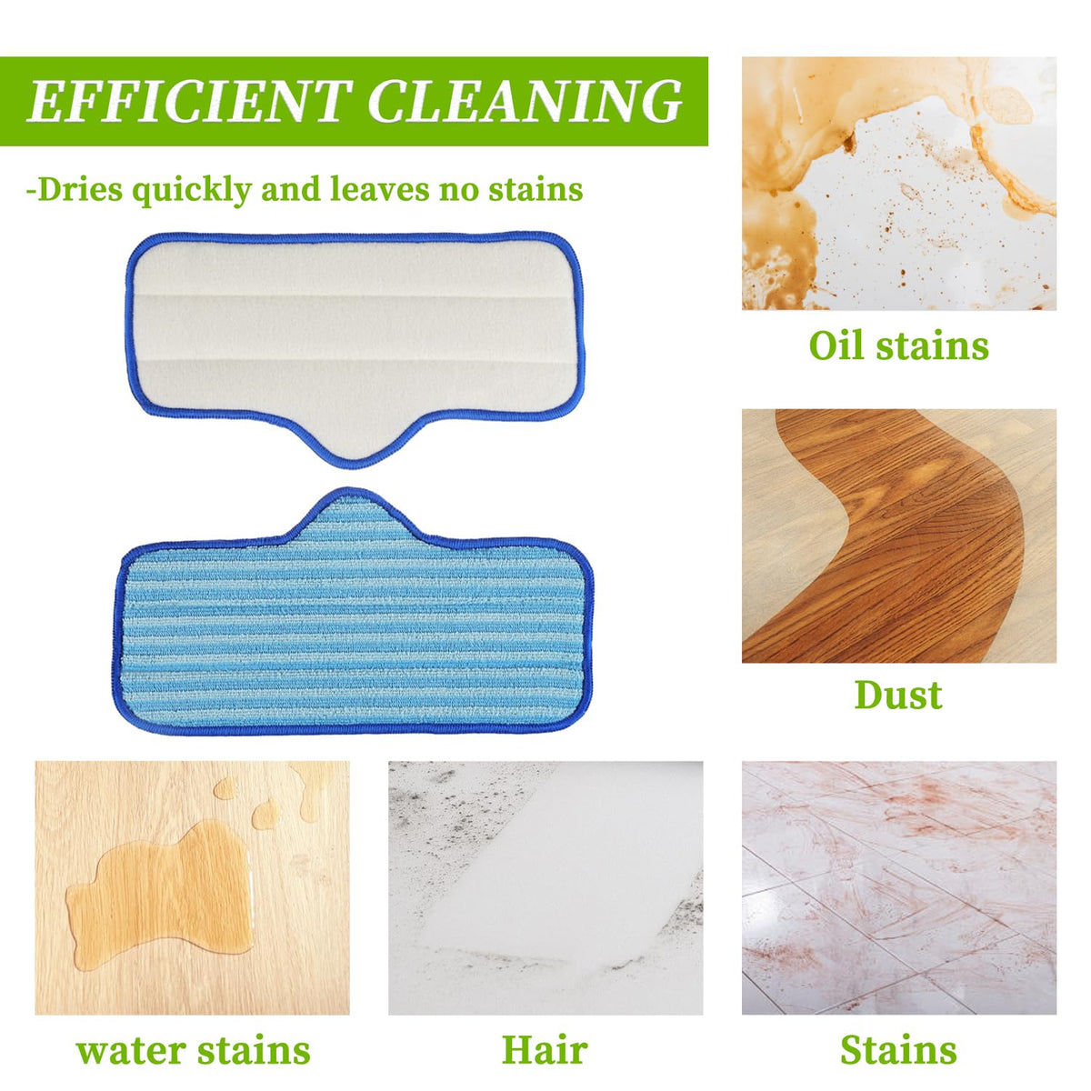 Reusable Microfiber Steam Mop Pad fit for Dupray Neat Steam Cleaner Steam Mop Cleaning Pads