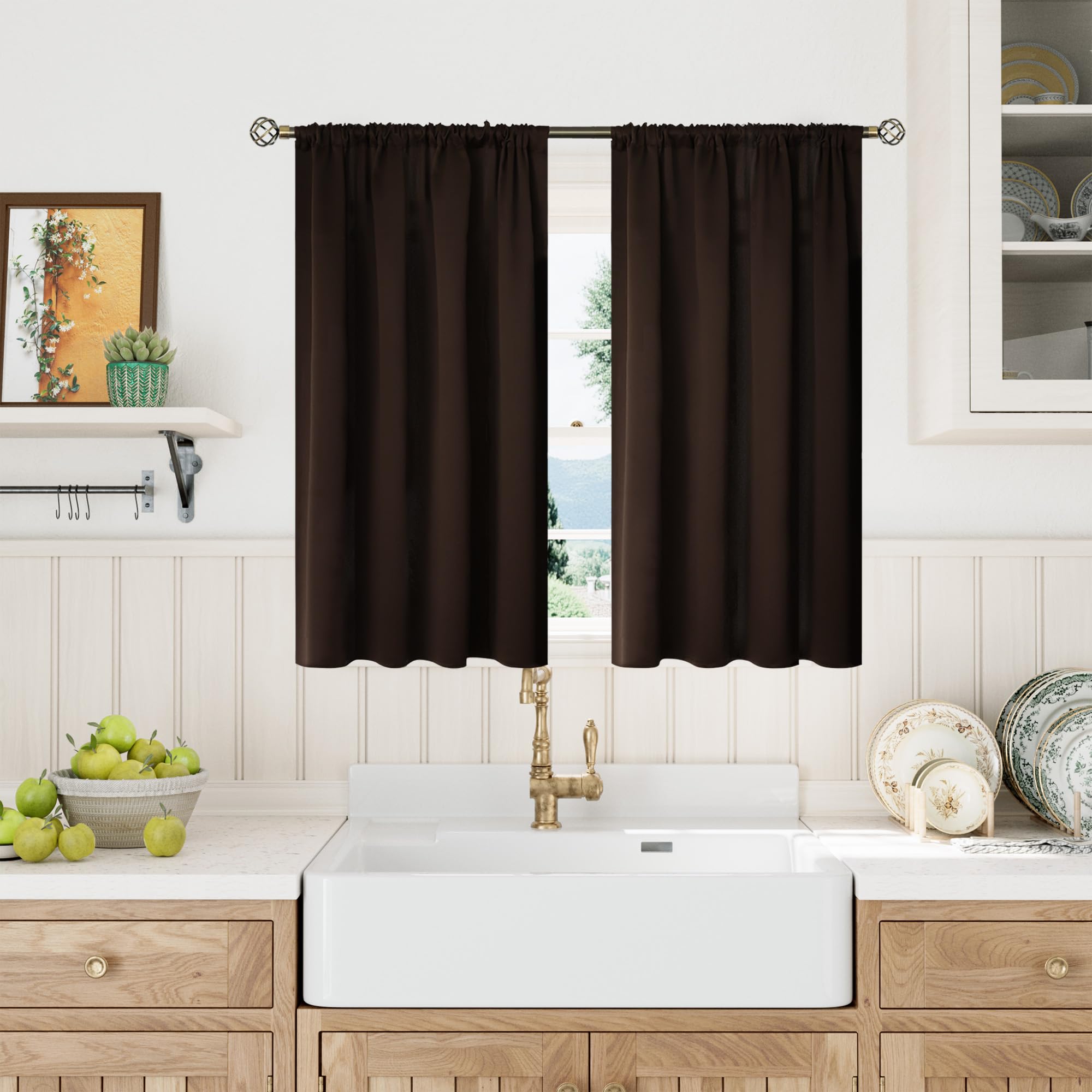 Short Blackout Curtains 40 Inches Length (2 Count)