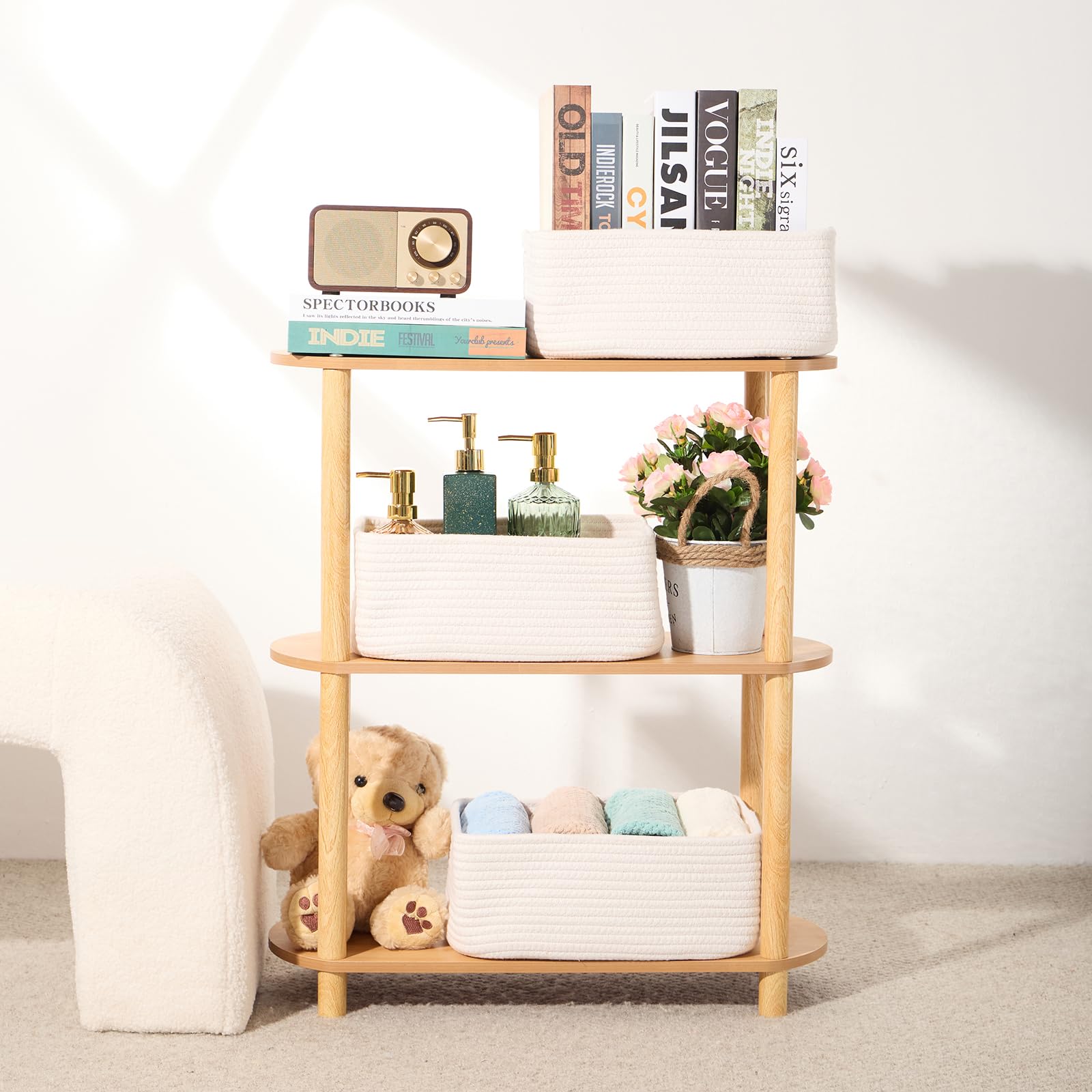 Small Storage Baskets for Organizing (3 Count)