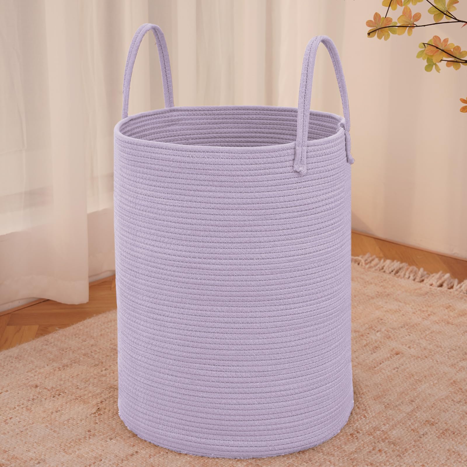 80L Cotton Rope Laundry Basket Hamper