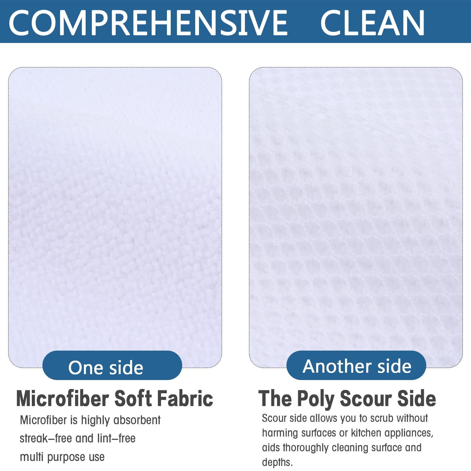 Dish Cloth for Washing Dishes Kitchen Washcloth Cleaning Cloth (10 Count)