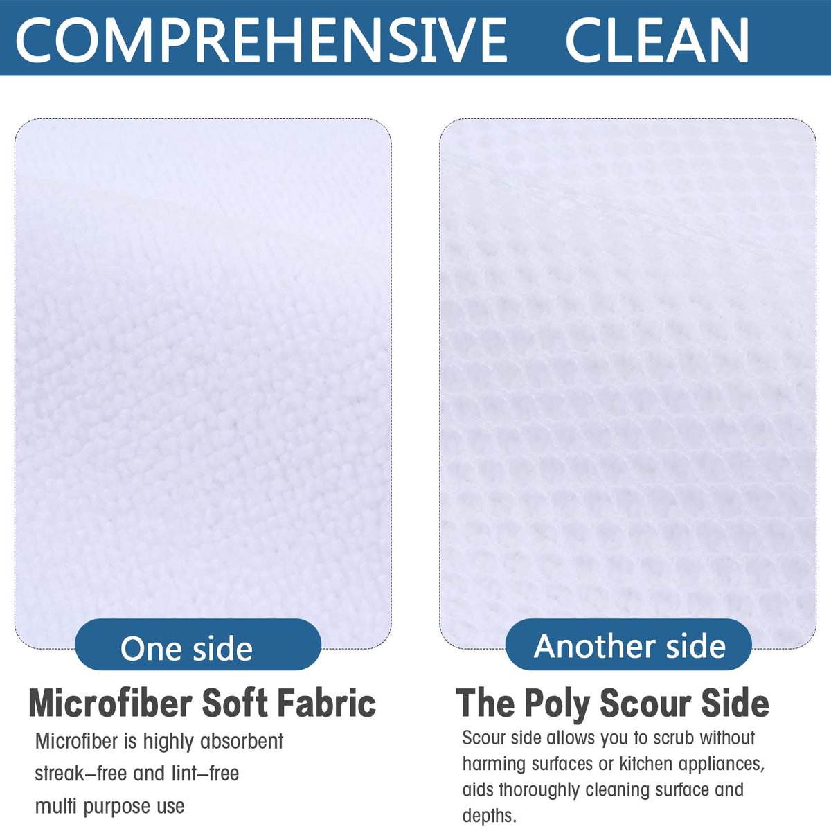 Dish Cloth for Washing Dishes Kitchen Washcloth Cleaning Cloth (10 Count)