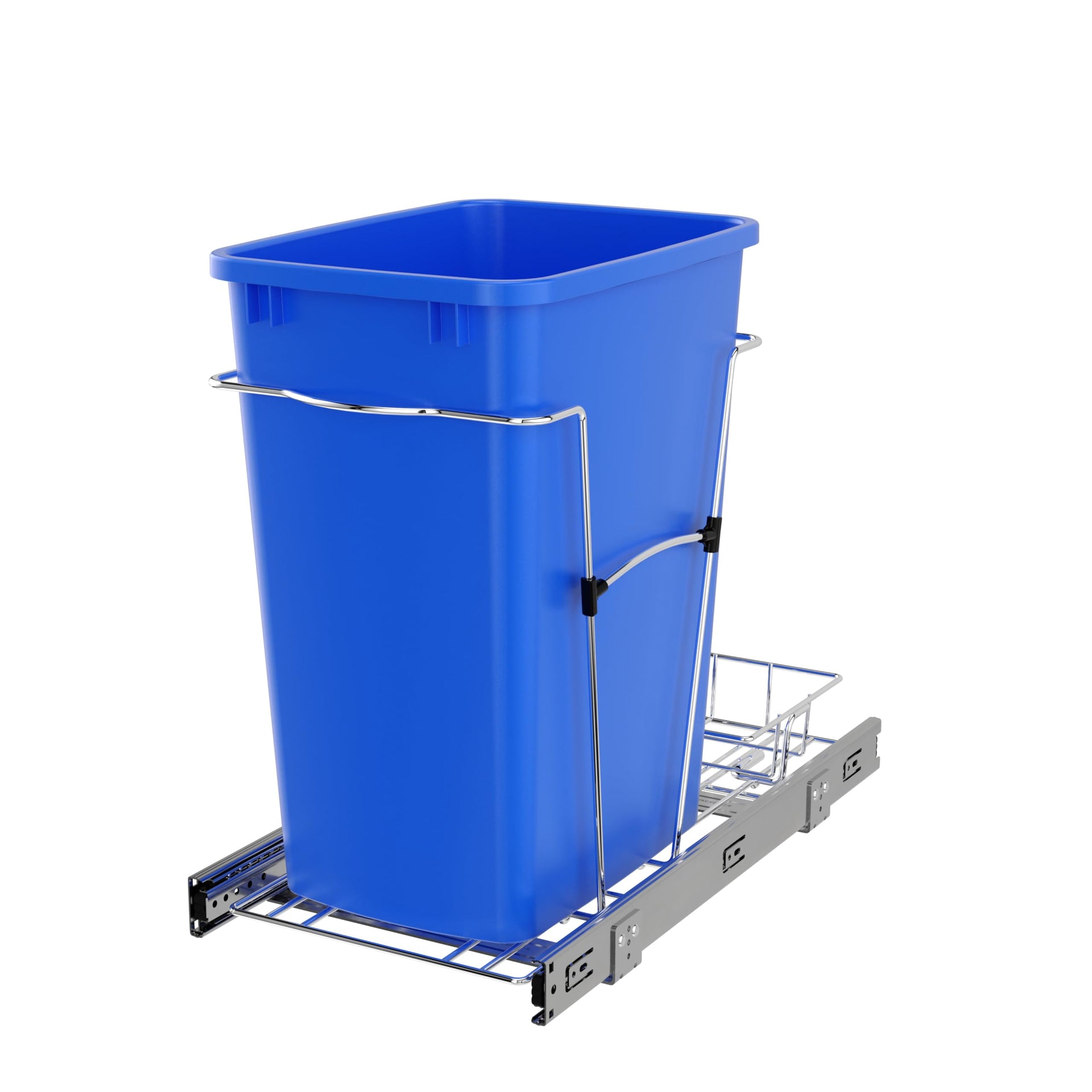 Pullout Trash Can for Under Kitchen Cabinets 35 Qt Garbage Waste Recyling Bin with Full Extension Slides